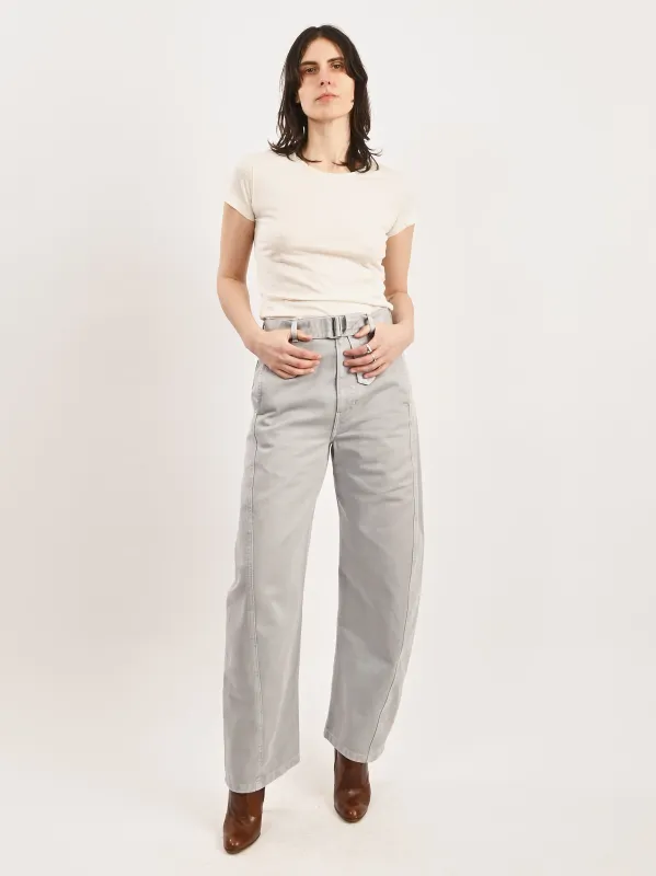 Snowy Blue Grey Twisted Belted Pants sold by Frances May Houseline