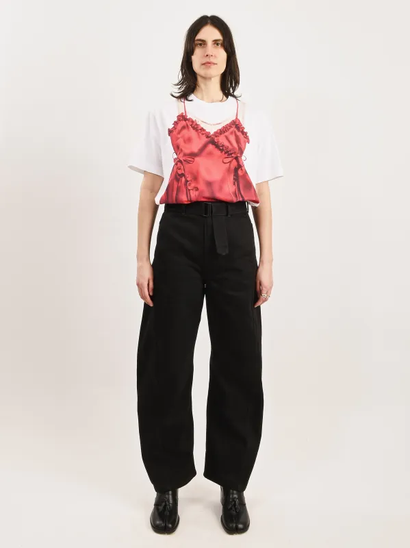 Black Twisted Belted Pants sold by Frances May Houseline