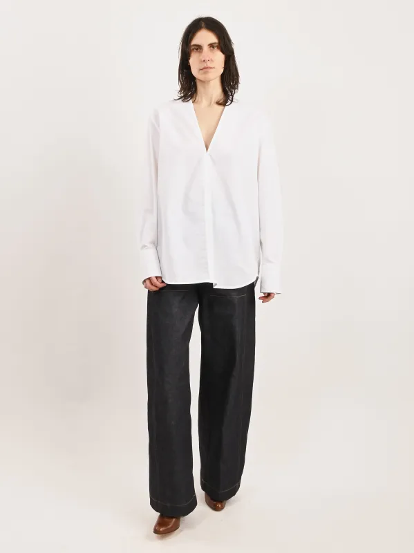 White V-Neck Shirt sold by Frances May Houseline