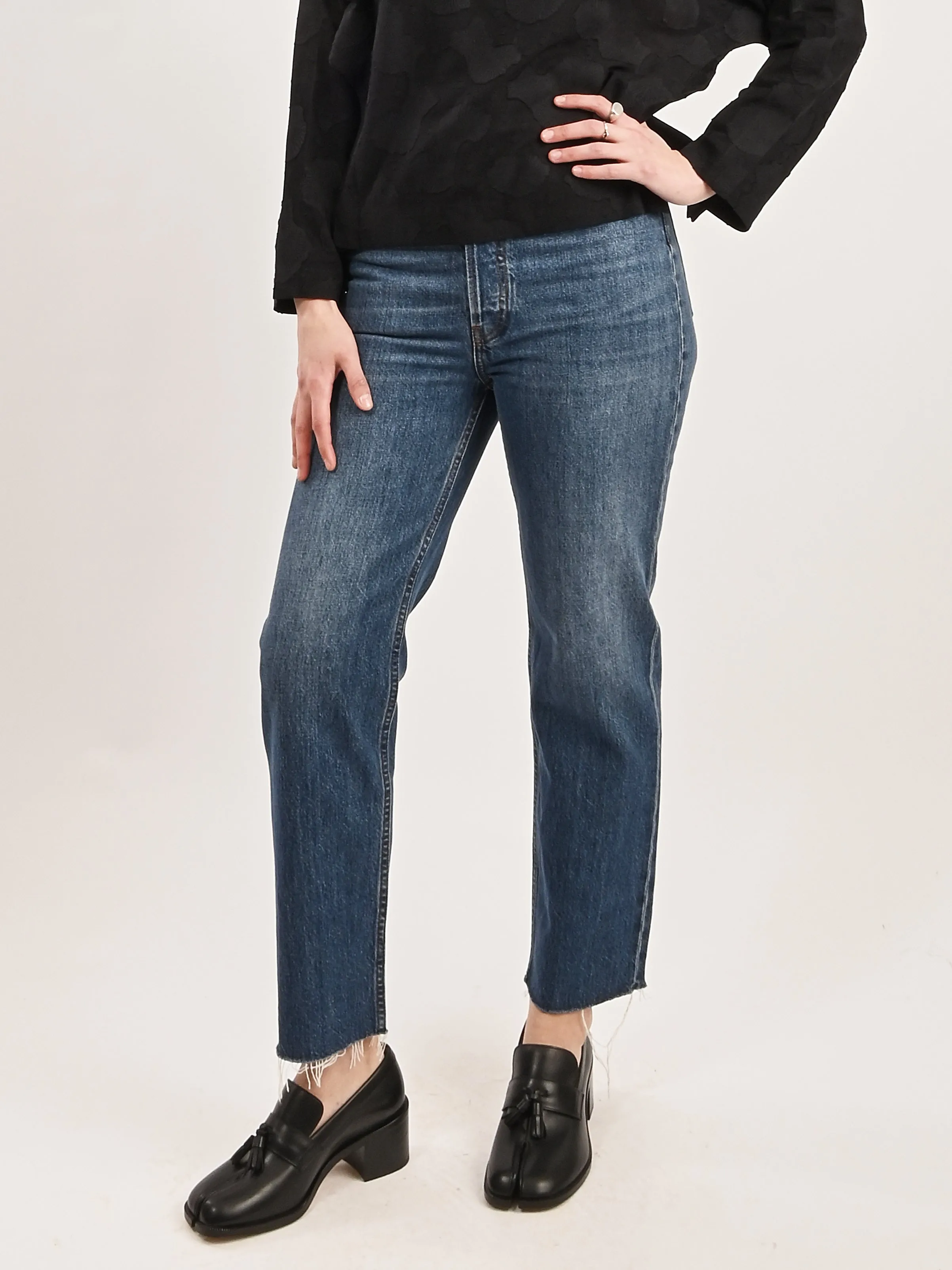Mid Blue Classic Cut Denim sold by Frances May Houseline product image thumbnail 2