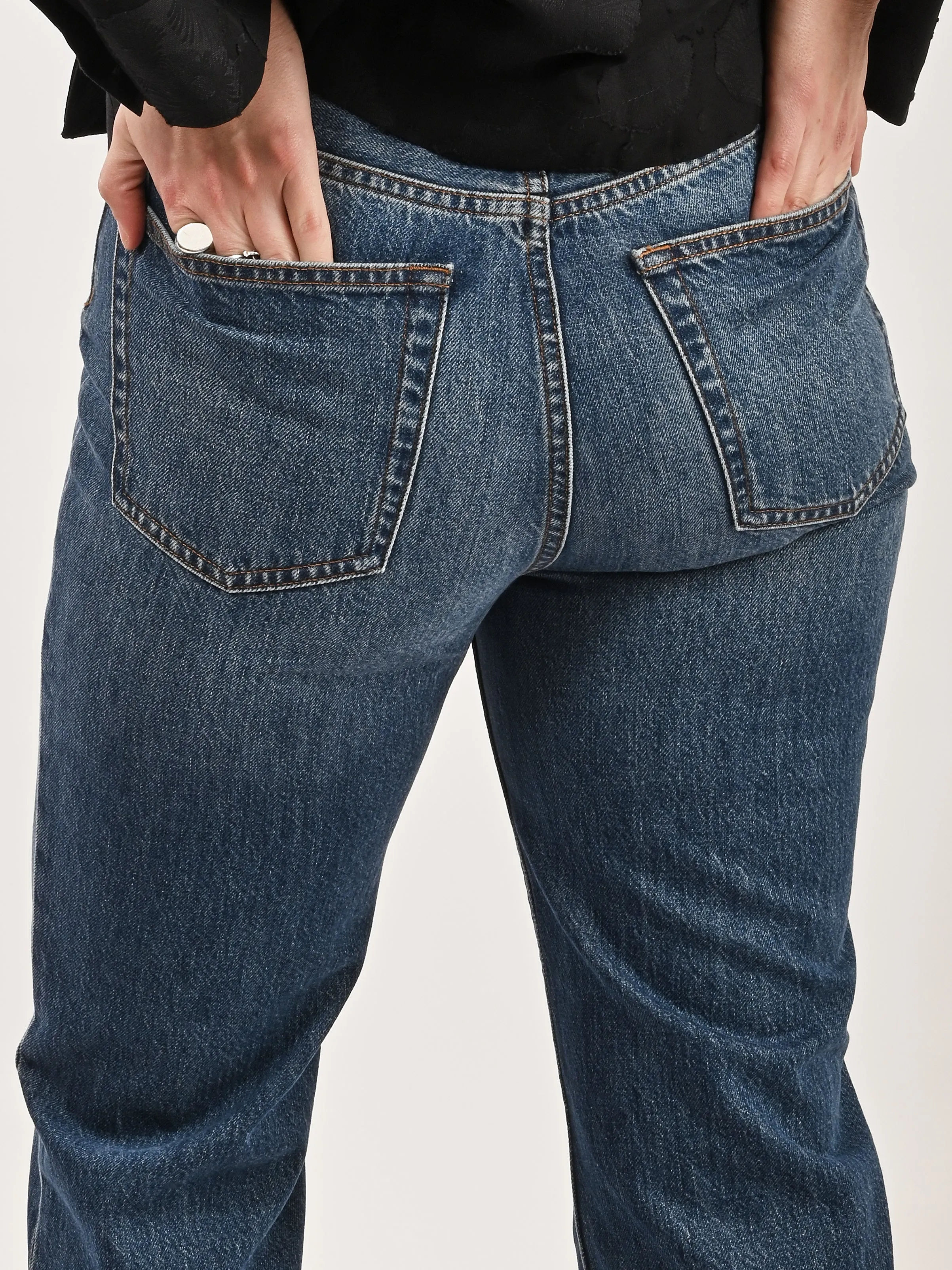 Mid Blue Classic Cut Denim sold by Frances May Houseline product image thumbnail 4