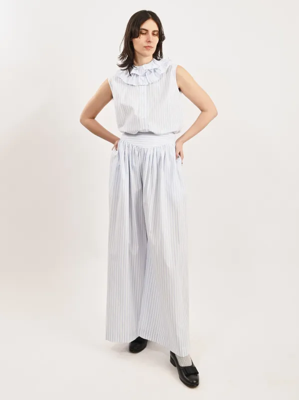 Blue Stripe Kafka Pants sold by Frances May Houseline