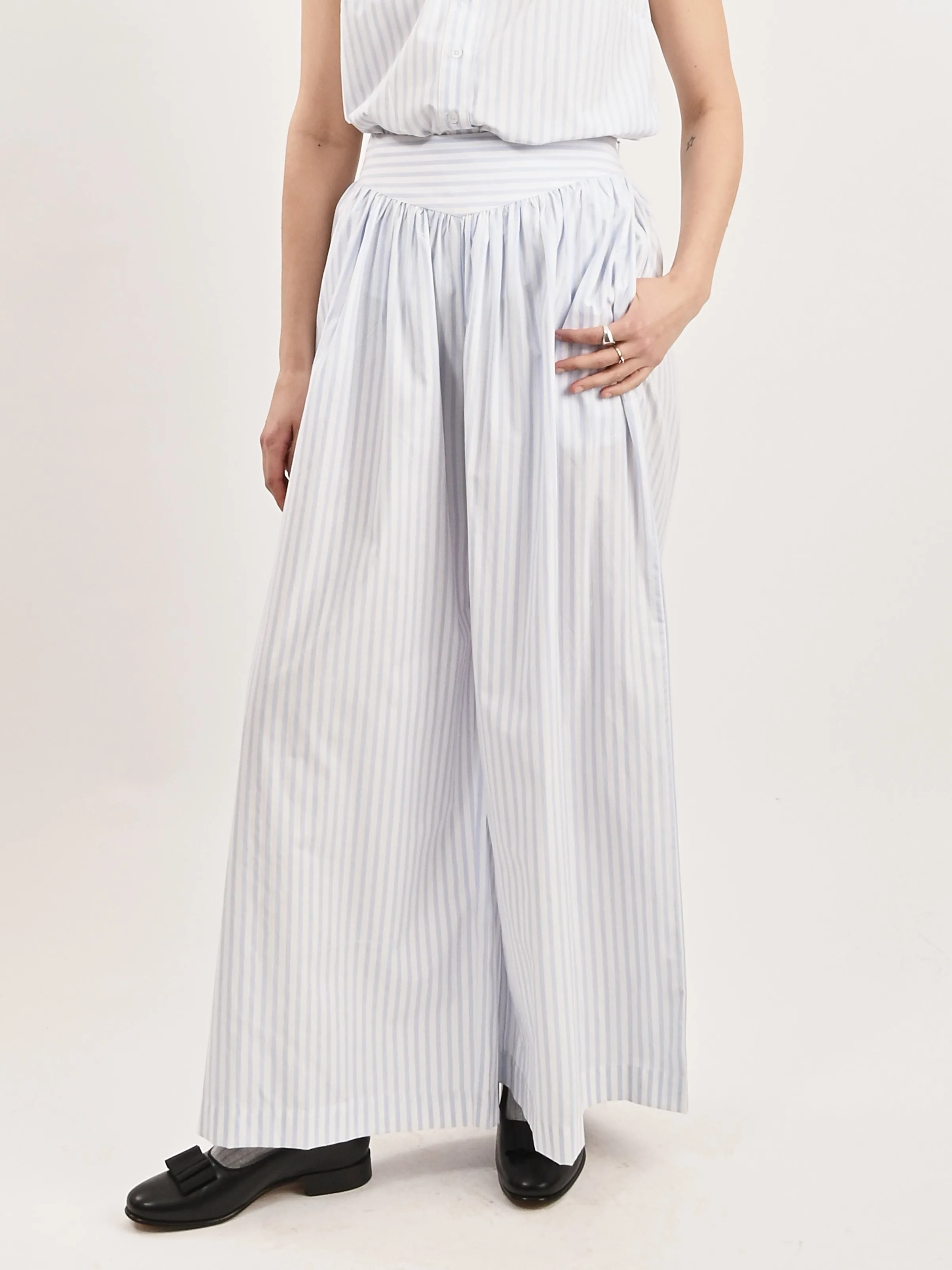 Blue Stripe Kafka Pants sold by Frances May Houseline product image thumbnail 2
