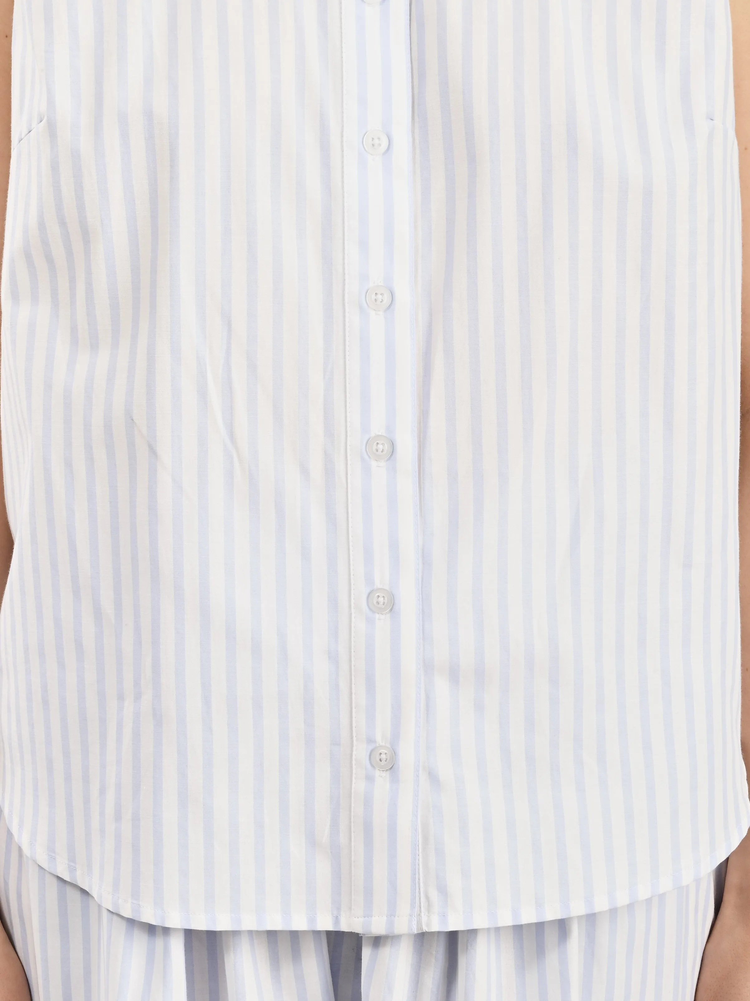 Blue Stripe Apollo Sleeveless Bouse sold by Frances May Houseline product image thumbnail 4