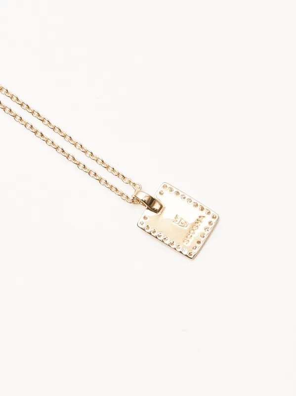 10K Diamond Tag Necklace made by Scosha