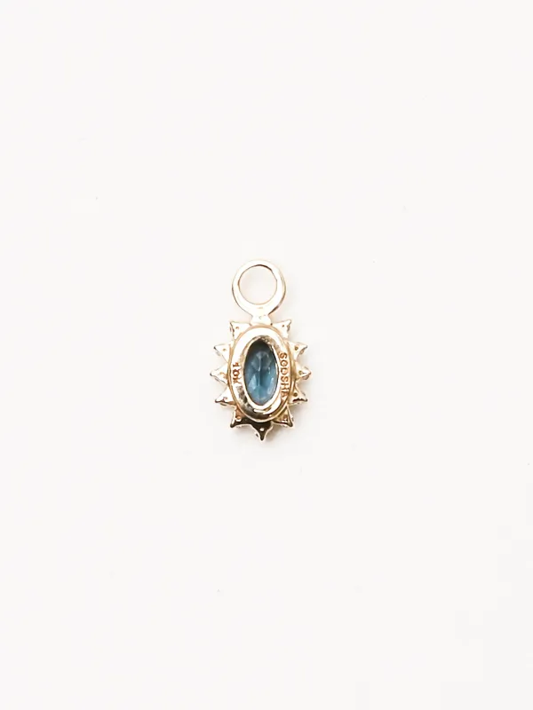 10K Blue Topaz The Diana Charm made by Frances May Houseline