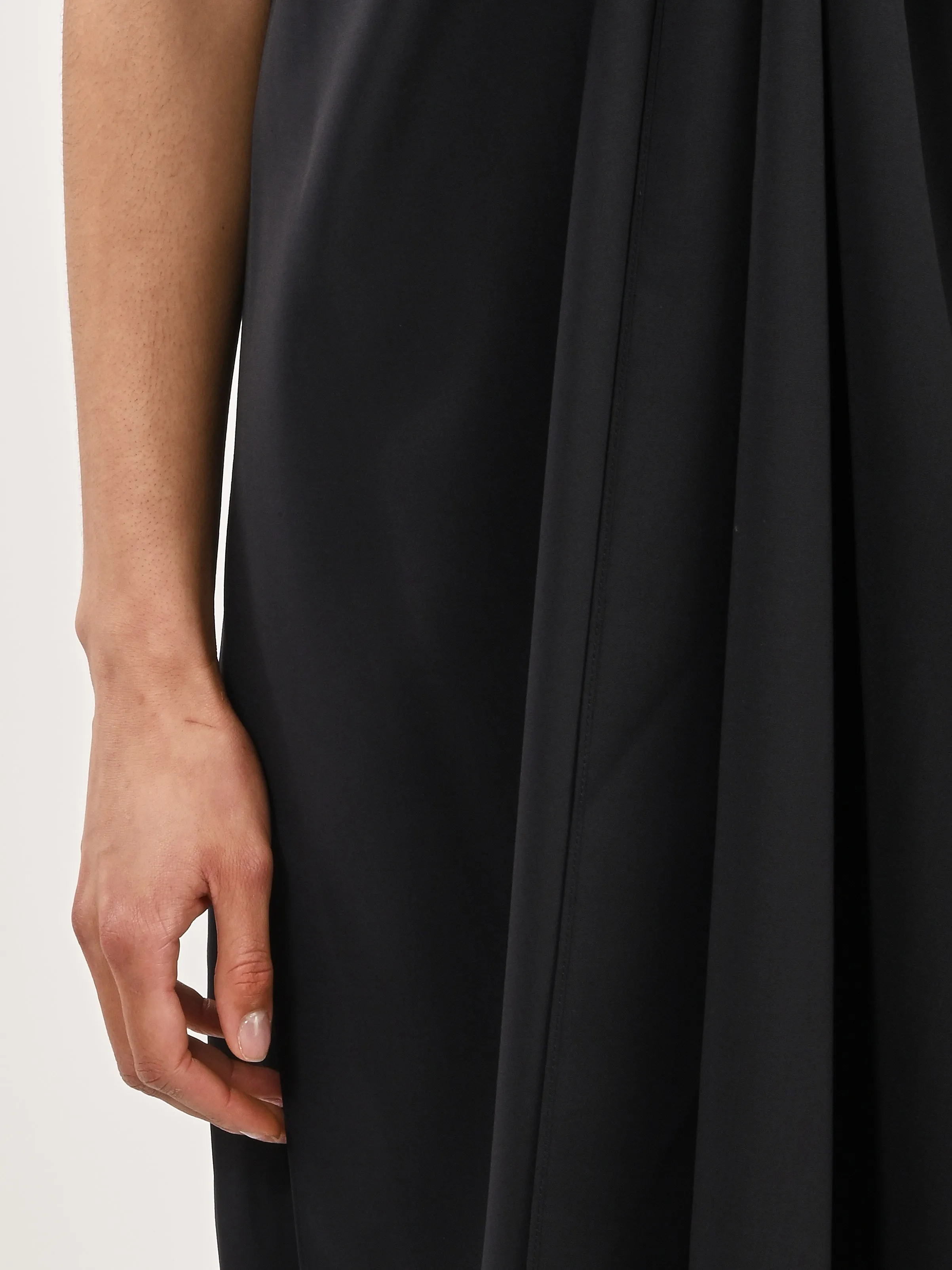 Navy Tropical Wool Tie Front Dress sold by Frances May Houseline product image thumbnail 4