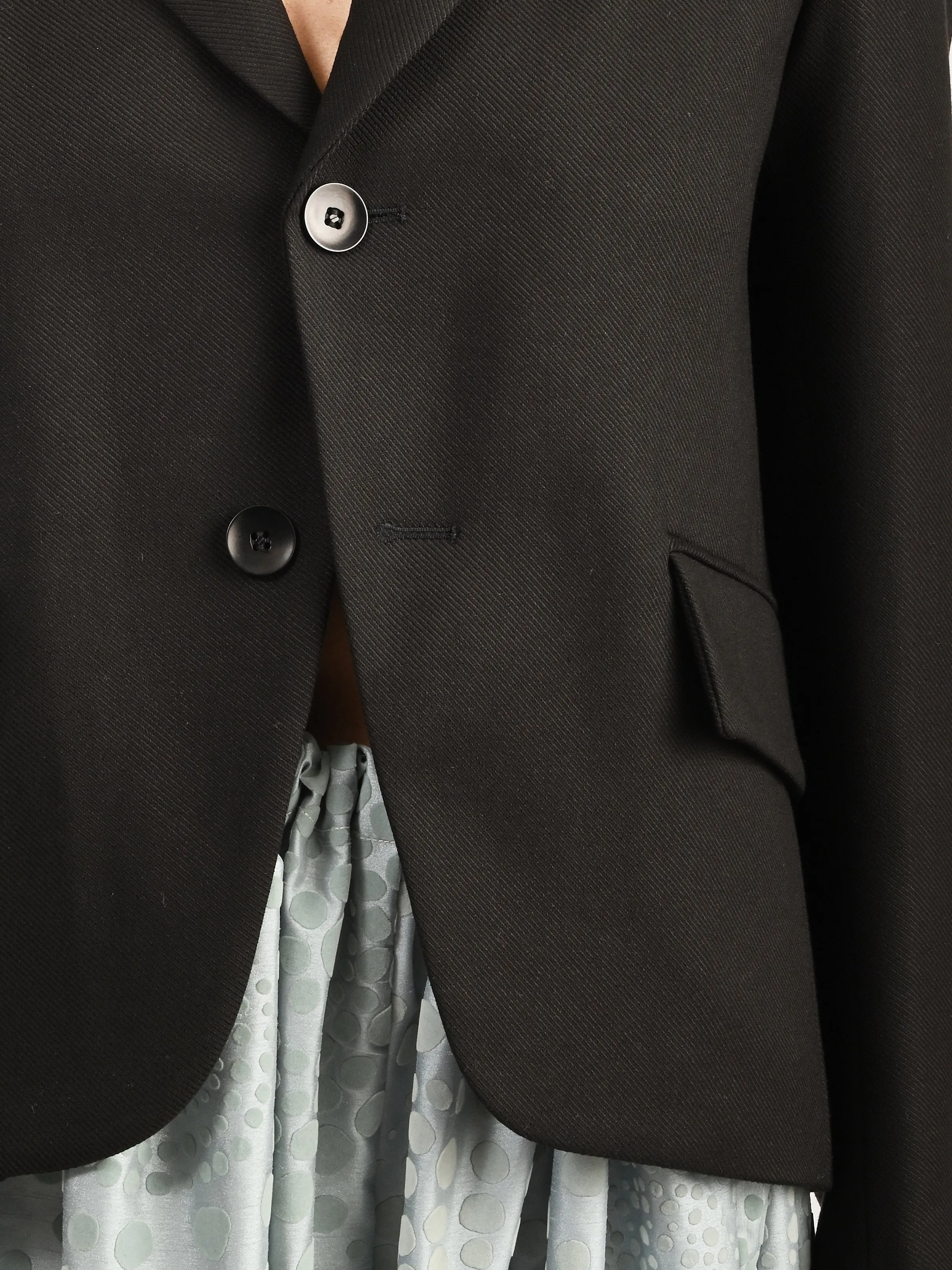 Black Cavalier Twill Shrunken Blazer sold by Frances May Houseline product image thumbnail 4