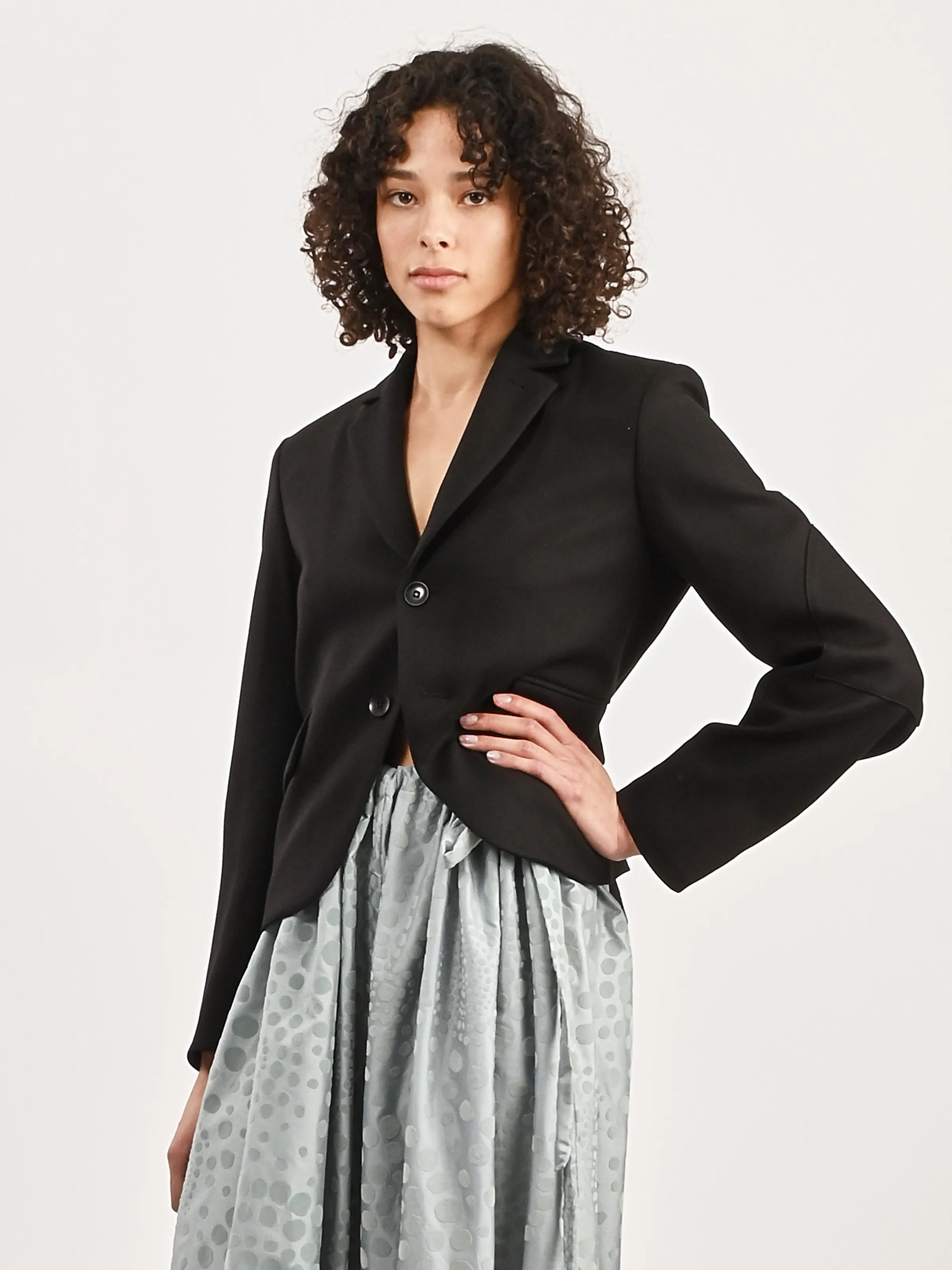 Black Cavalier Twill Shrunken Blazer sold by Frances May Houseline product image thumbnail 2