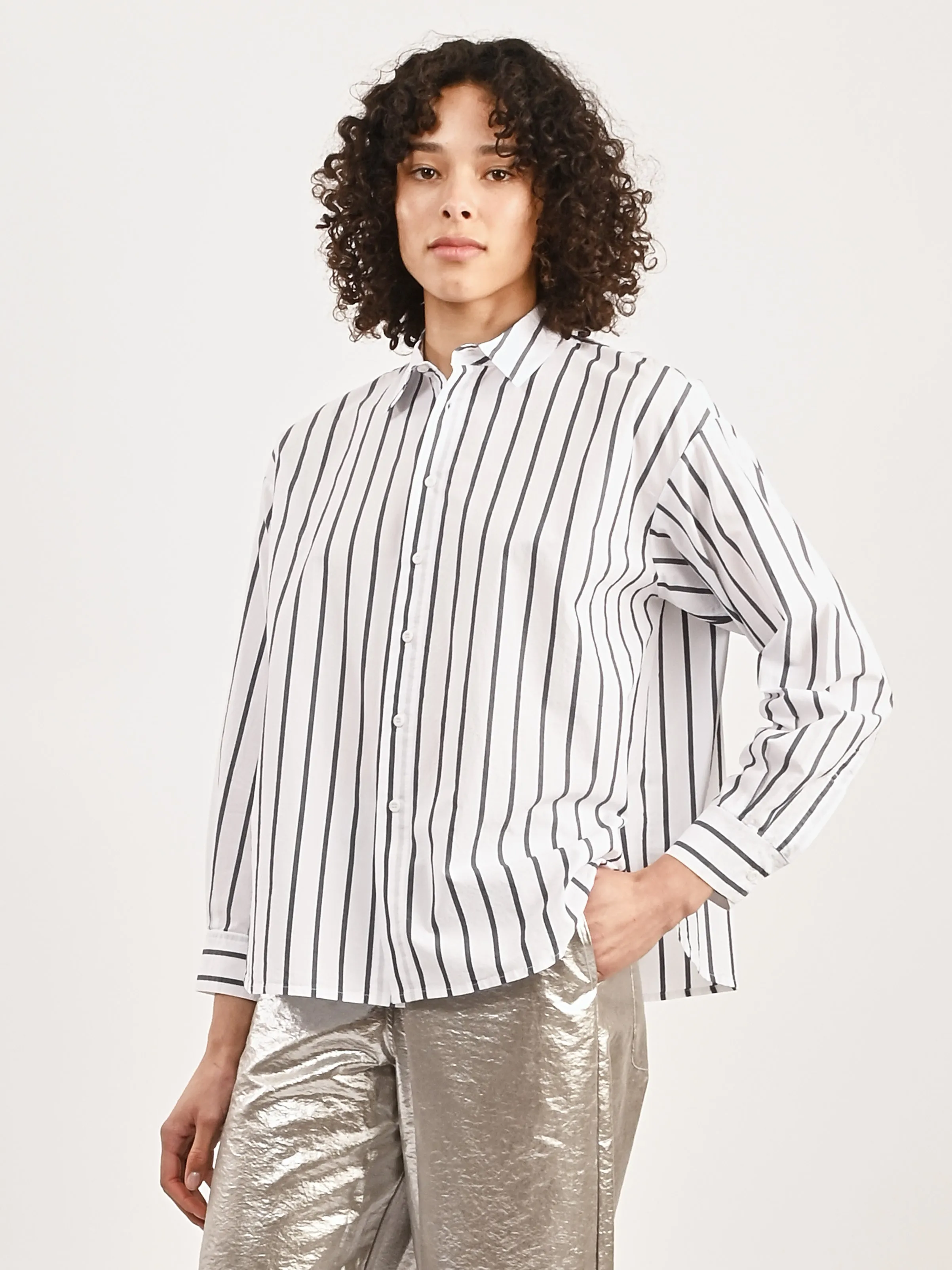 White Camicia Eolia sold by Frances May Houseline product image thumbnail 2