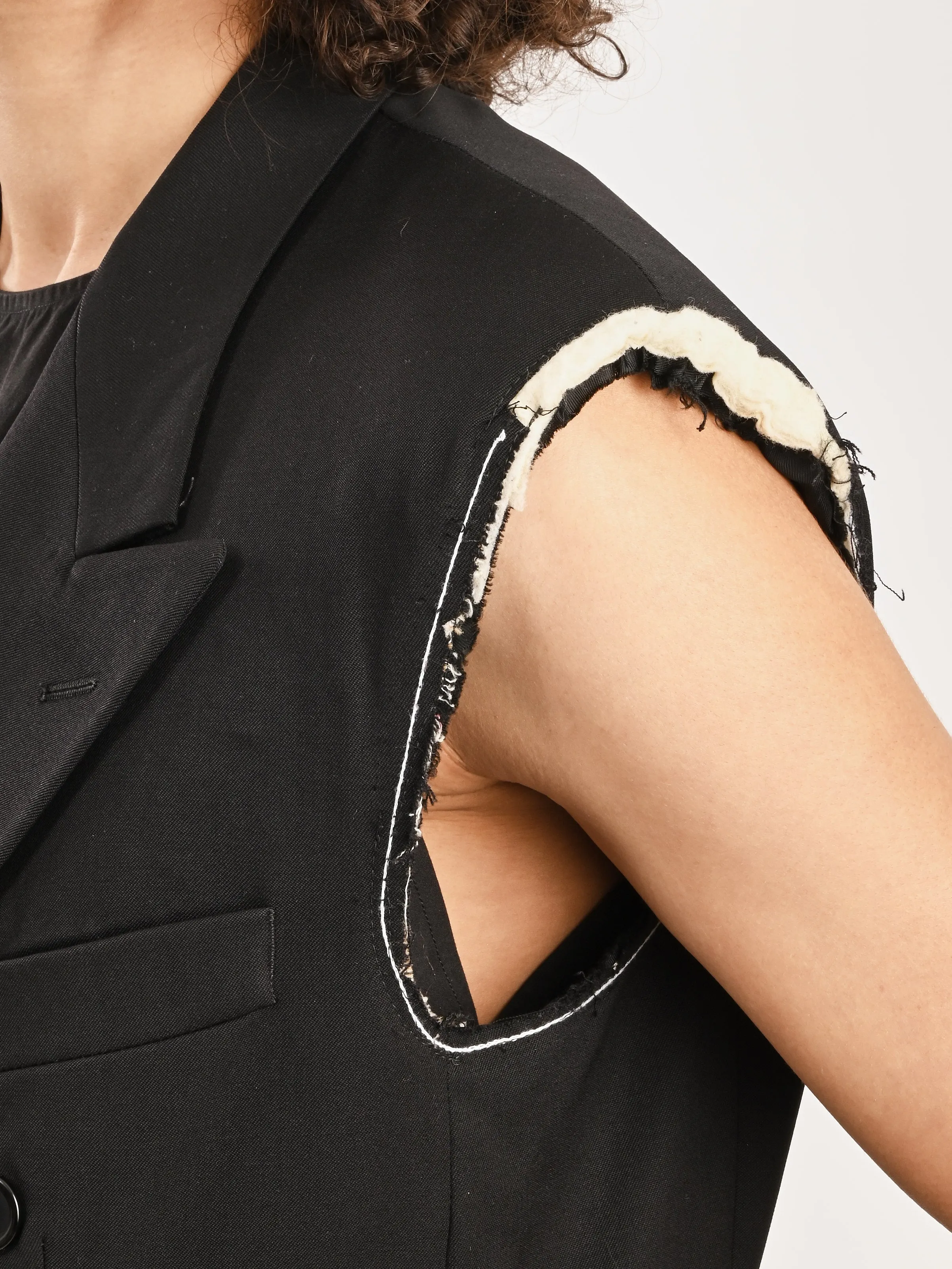 Deconstructed Blazer Vest sold by Frances May Houseline product image thumbnail 3