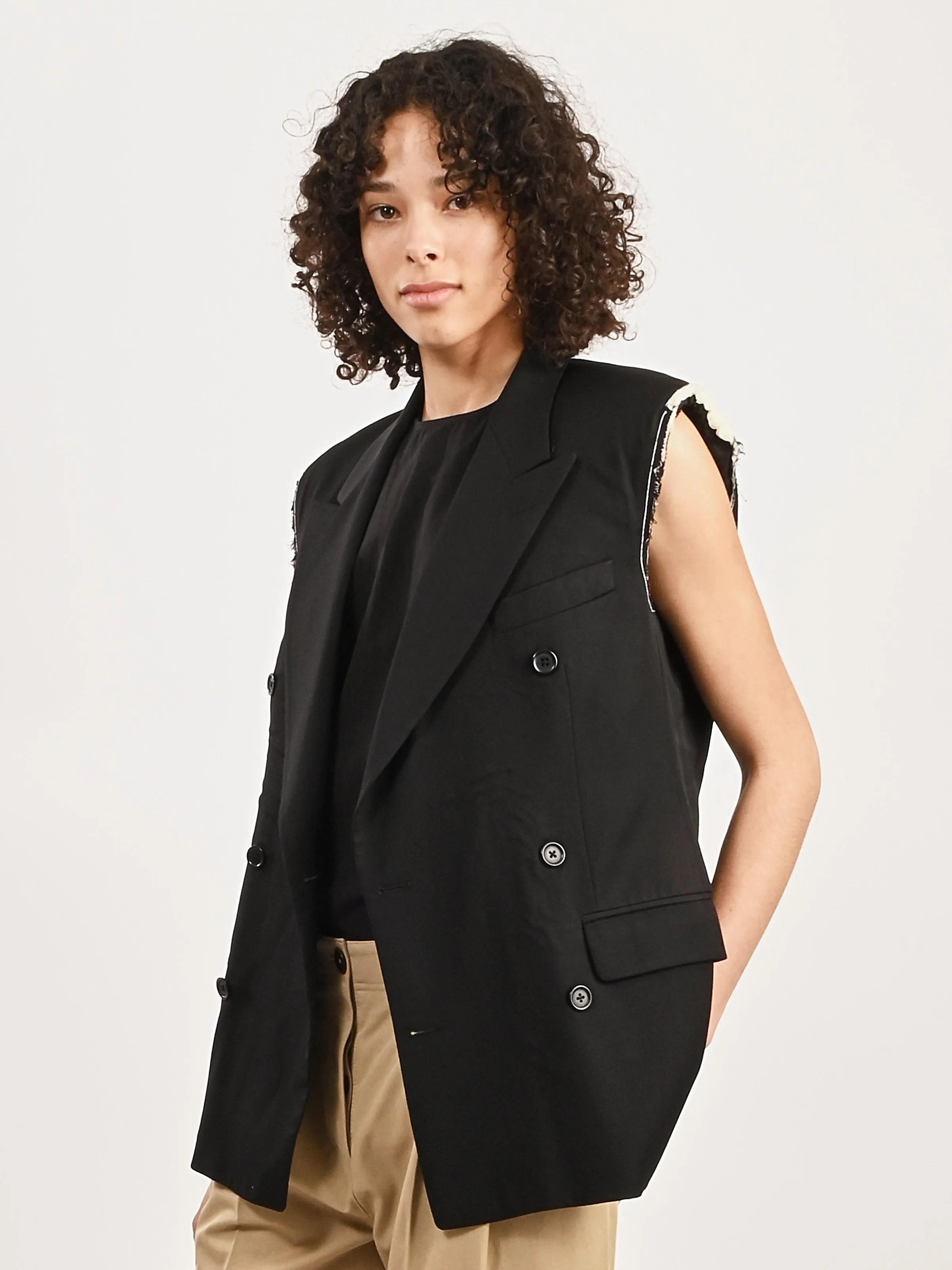 Deconstructed Blazer Vest sold by Frances May Houseline product image thumbnail 2