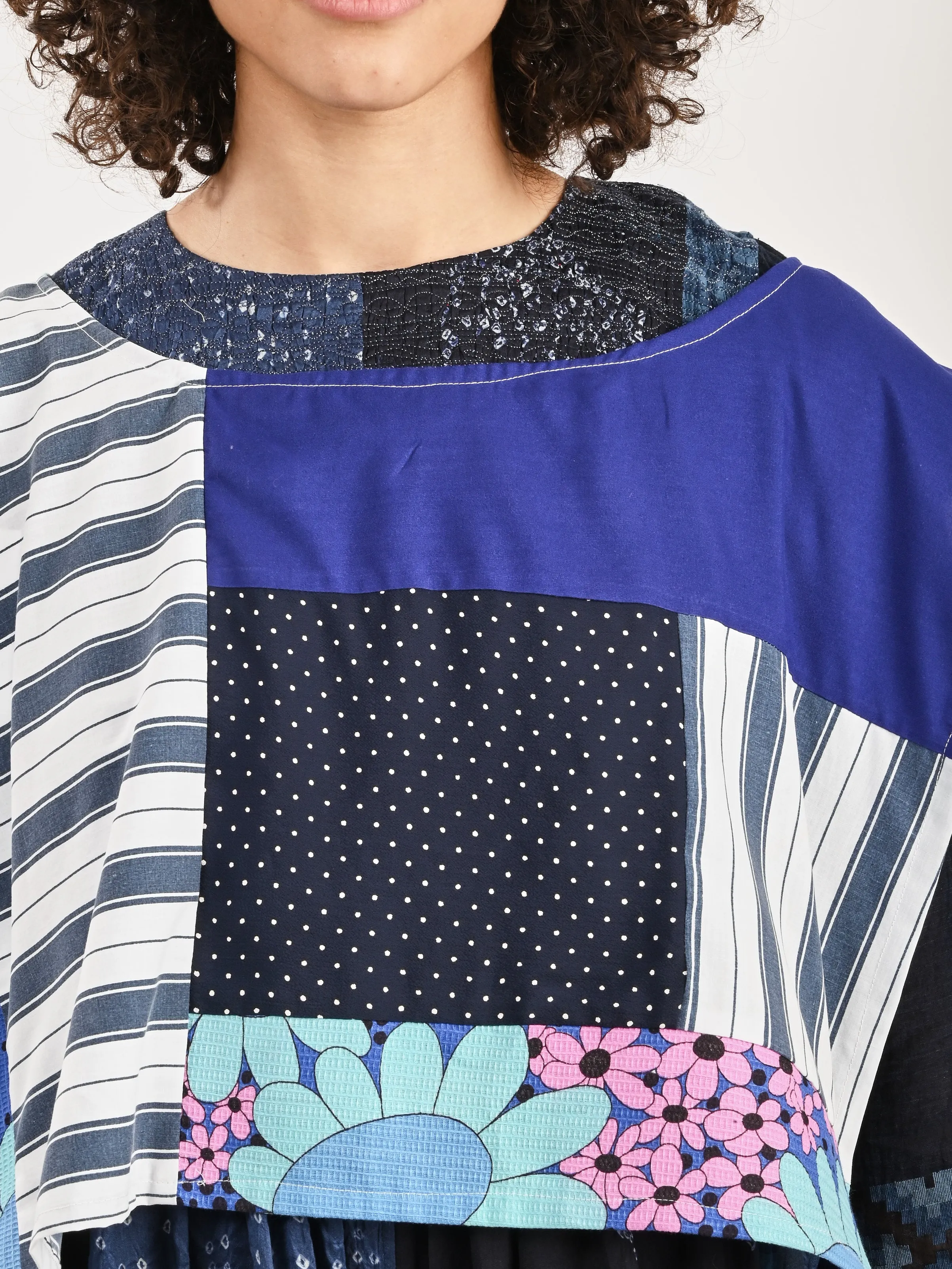 Blue/Floral Patchwork Dickie sold by Frances May Houseline product image thumbnail 3