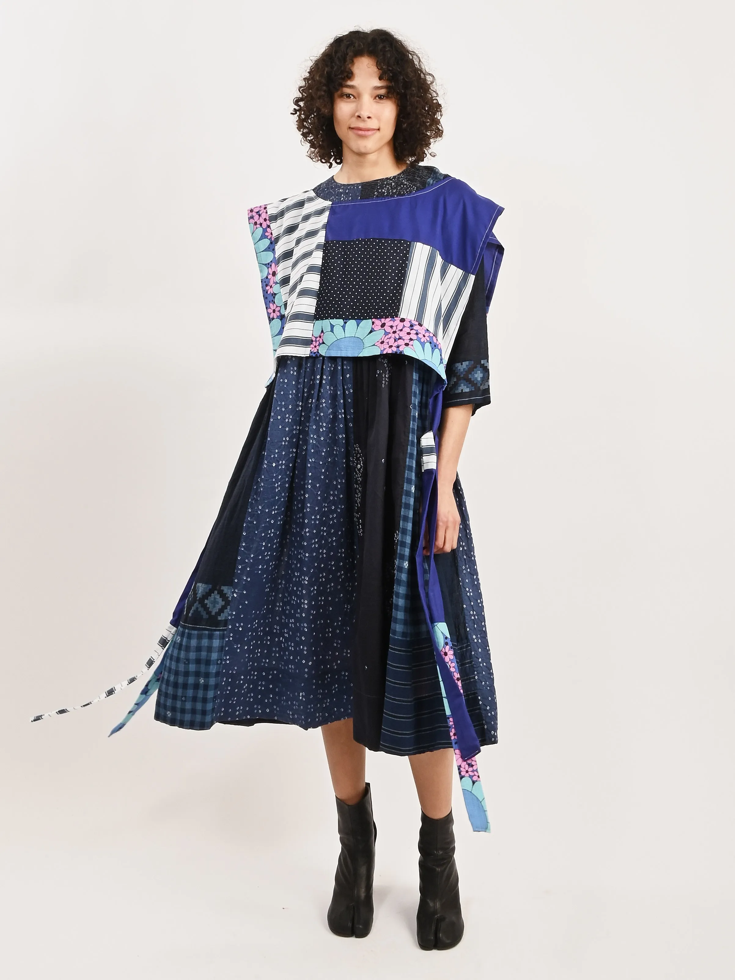 Blue/Floral Patchwork Dickie sold by Frances May Houseline