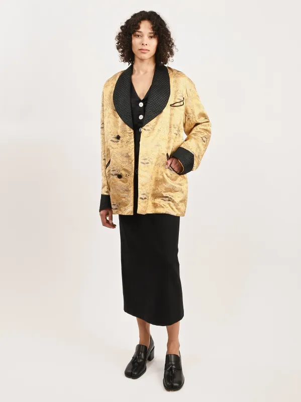 Gold Smoking Jacket sold by Frances May Houseline