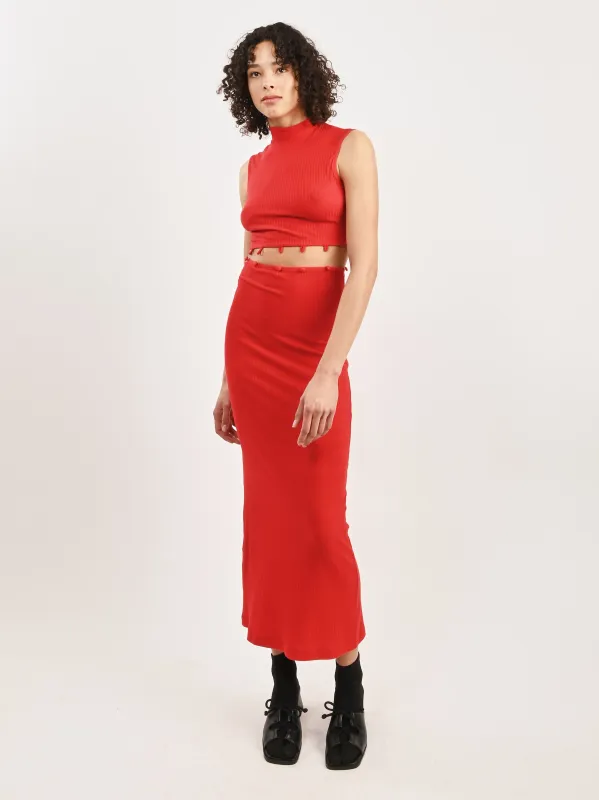 Red Diana Detachable Dress made by Frances May Houseline