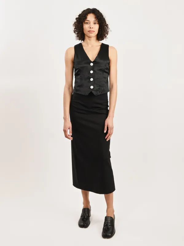 Black Larissa Vest made by Frances May Houseline