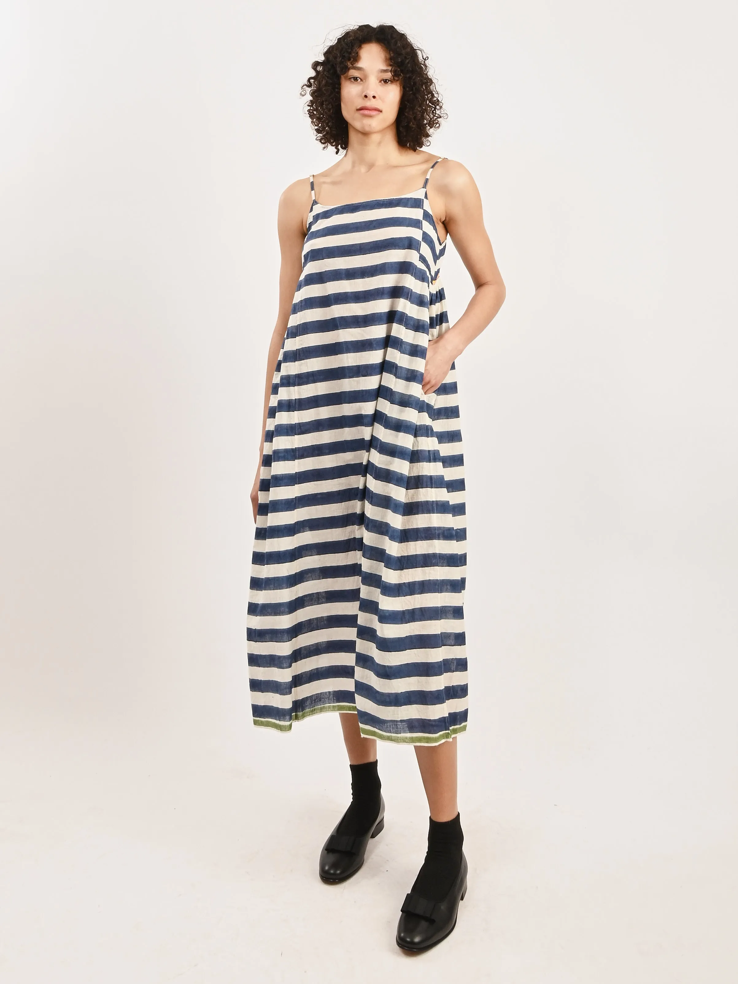Blue/White Stripe Slip Dress sold by Frances May Houseline product image thumbnail 2