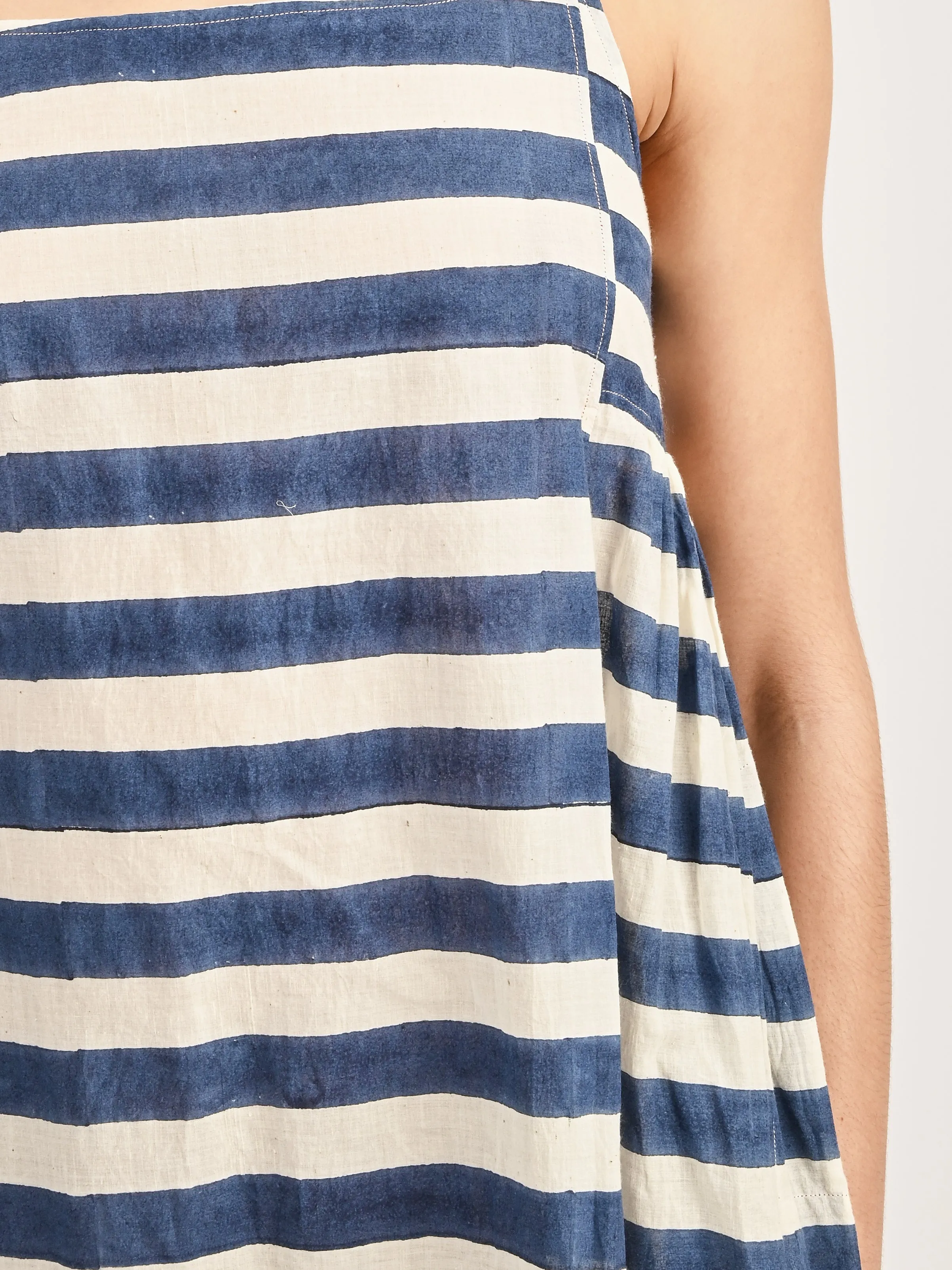 Blue/White Stripe Slip Dress sold by Frances May Houseline product image thumbnail 4