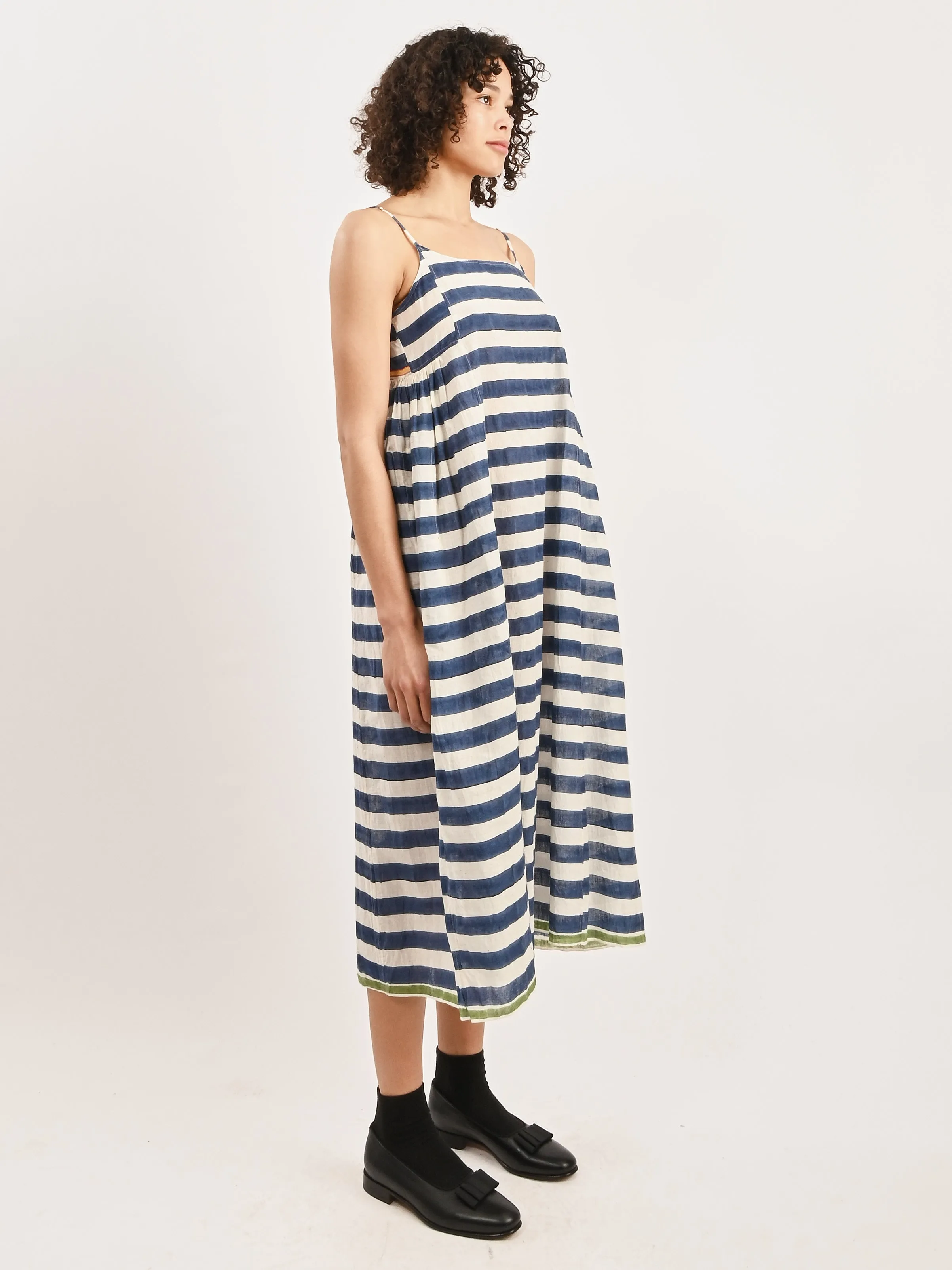 Blue/White Stripe Slip Dress sold by Frances May Houseline product image thumbnail 5