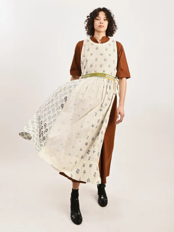 White/Multi Apron Dress sold by Frances May Houseline