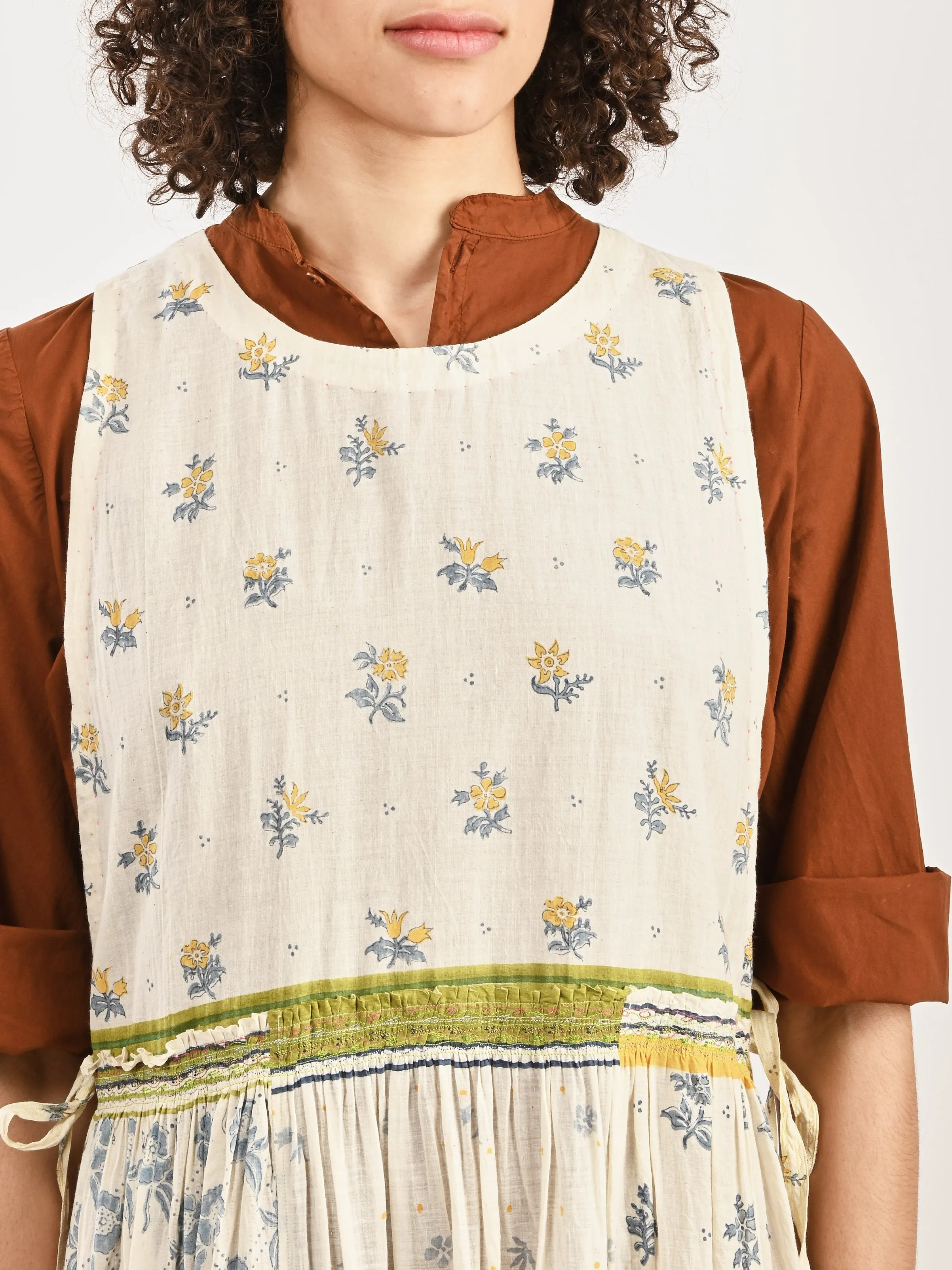 White/Multi Apron Dress sold by Frances May Houseline product image thumbnail 3