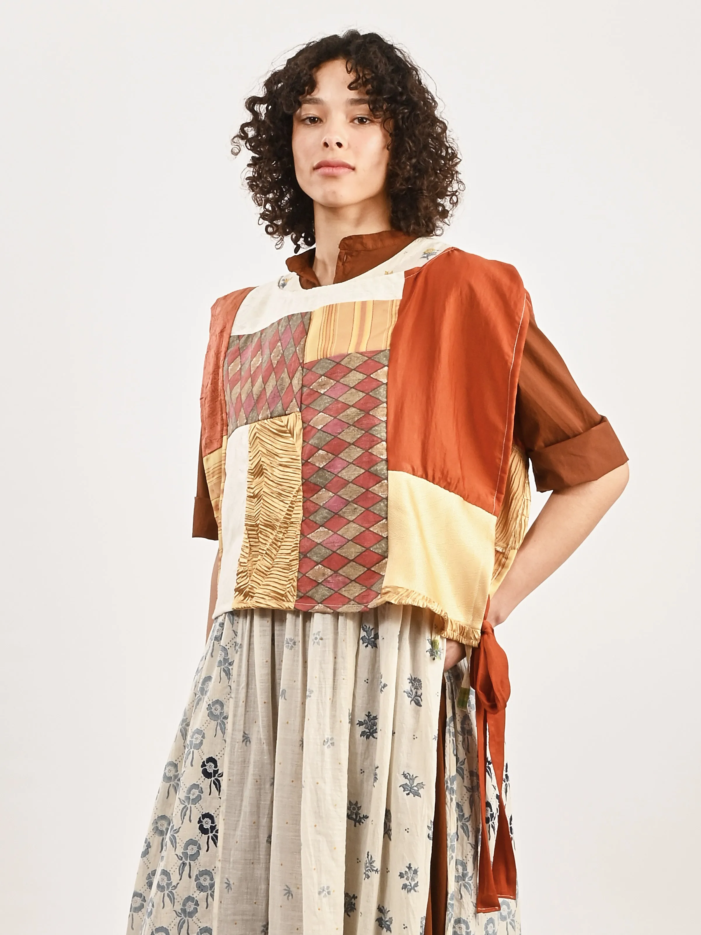 Bronze/Gold Patchwork Dickie sold by Frances May Houseline product image thumbnail 2