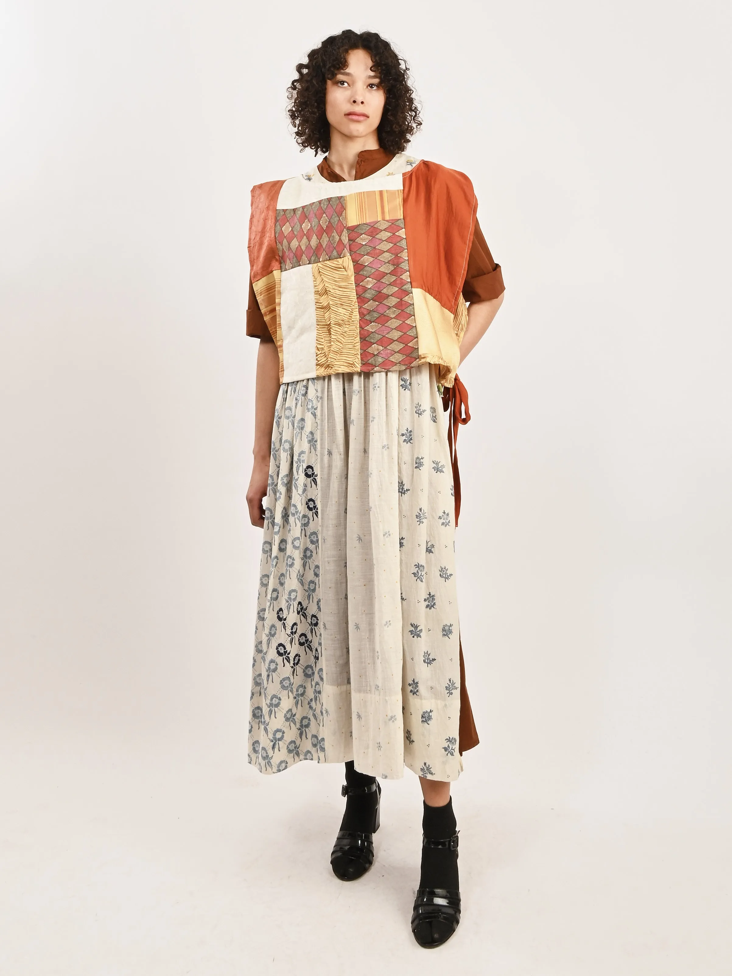 Bronze/Gold Patchwork Dickie sold by Frances May Houseline