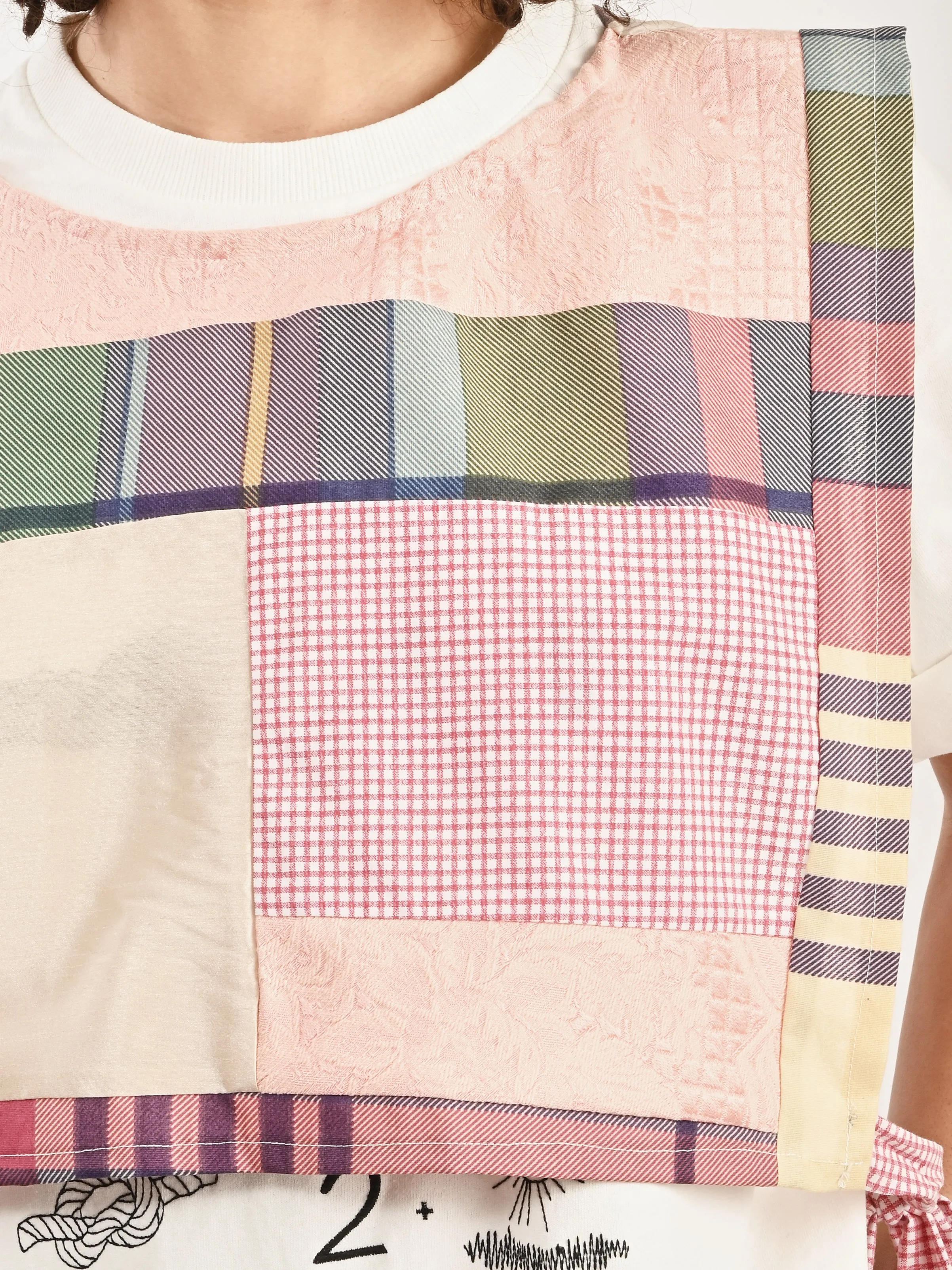 Pink/Gingham Patchwork Dickie sold by Frances May Houseline product image thumbnail 3