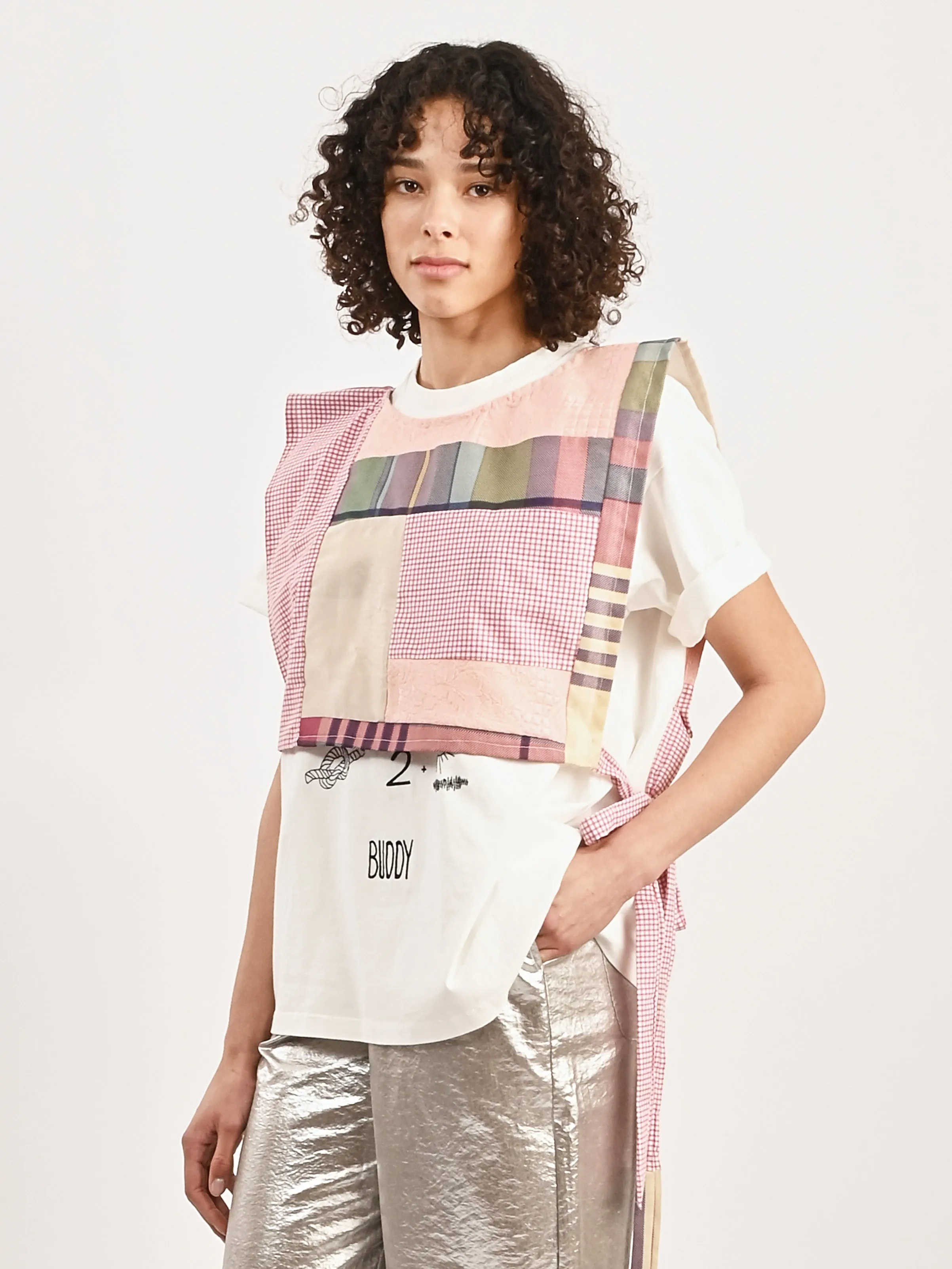 Pink/Gingham Patchwork Dickie sold by Frances May Houseline product image thumbnail 2