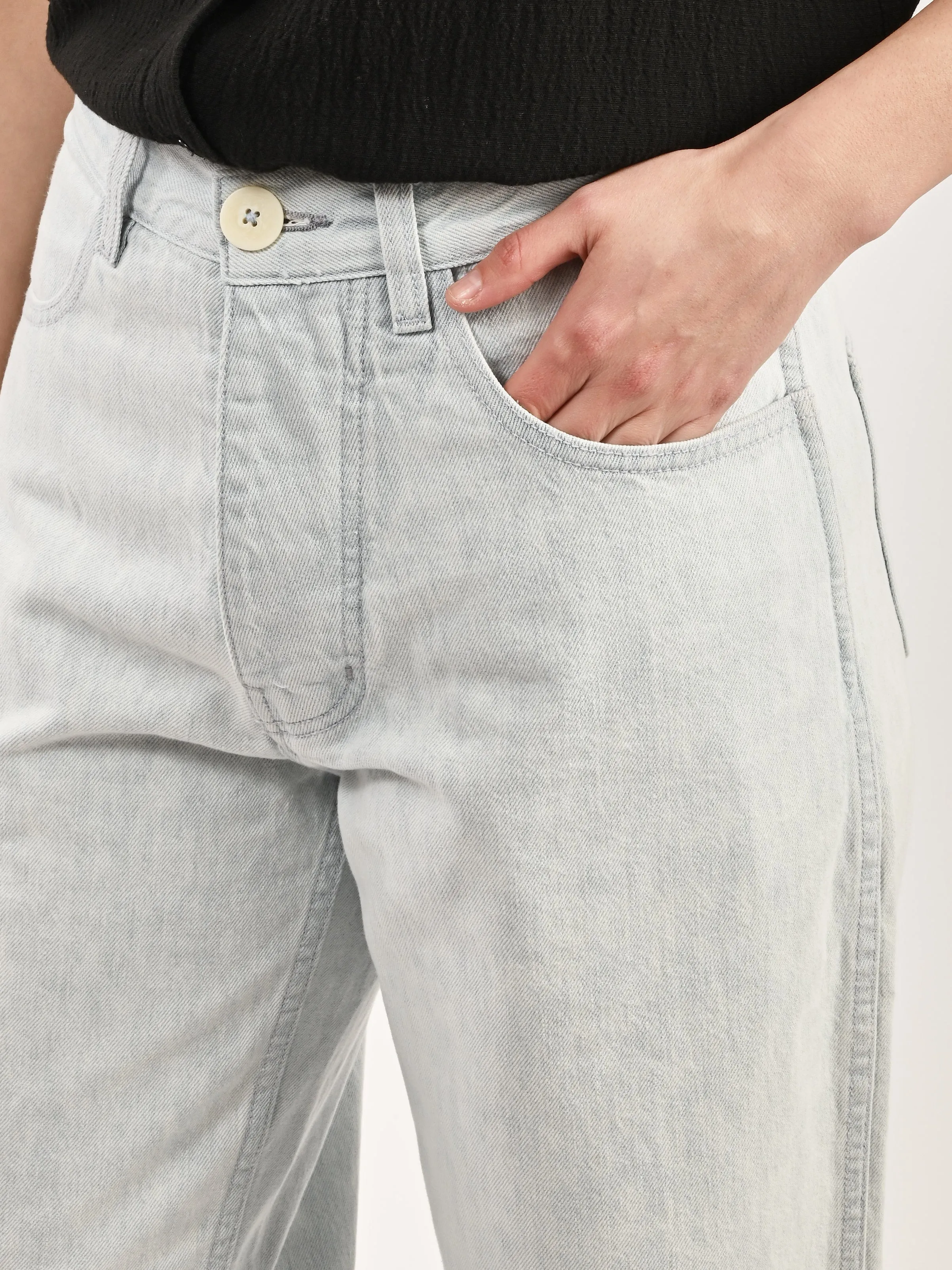 Pale Blue Japanese Denim California Wide sold by Frances May Houseline product image thumbnail 3