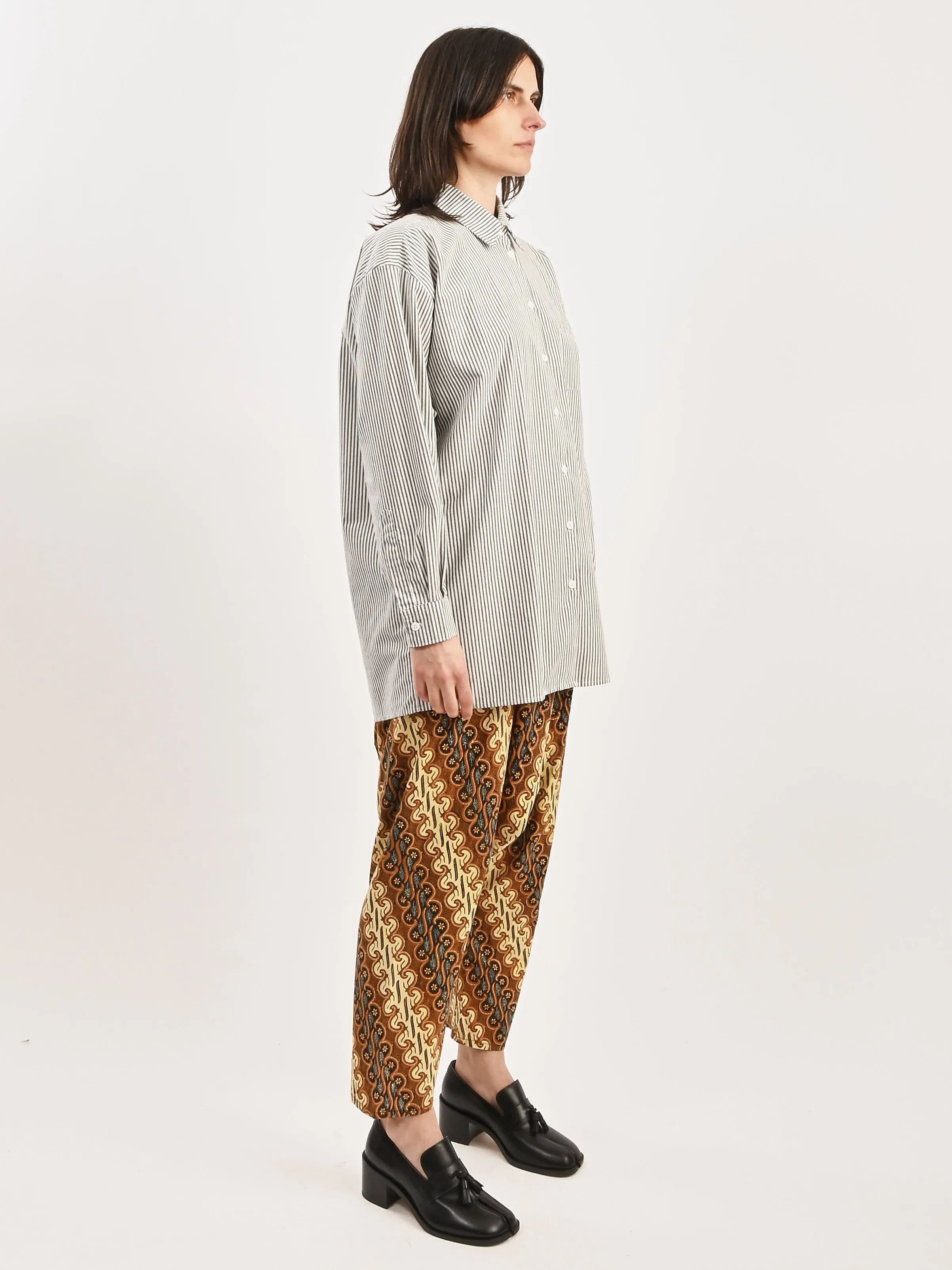 Slate Pinstripe Specialty Painter Shirt sold by Frances May Houseline product image thumbnail 5