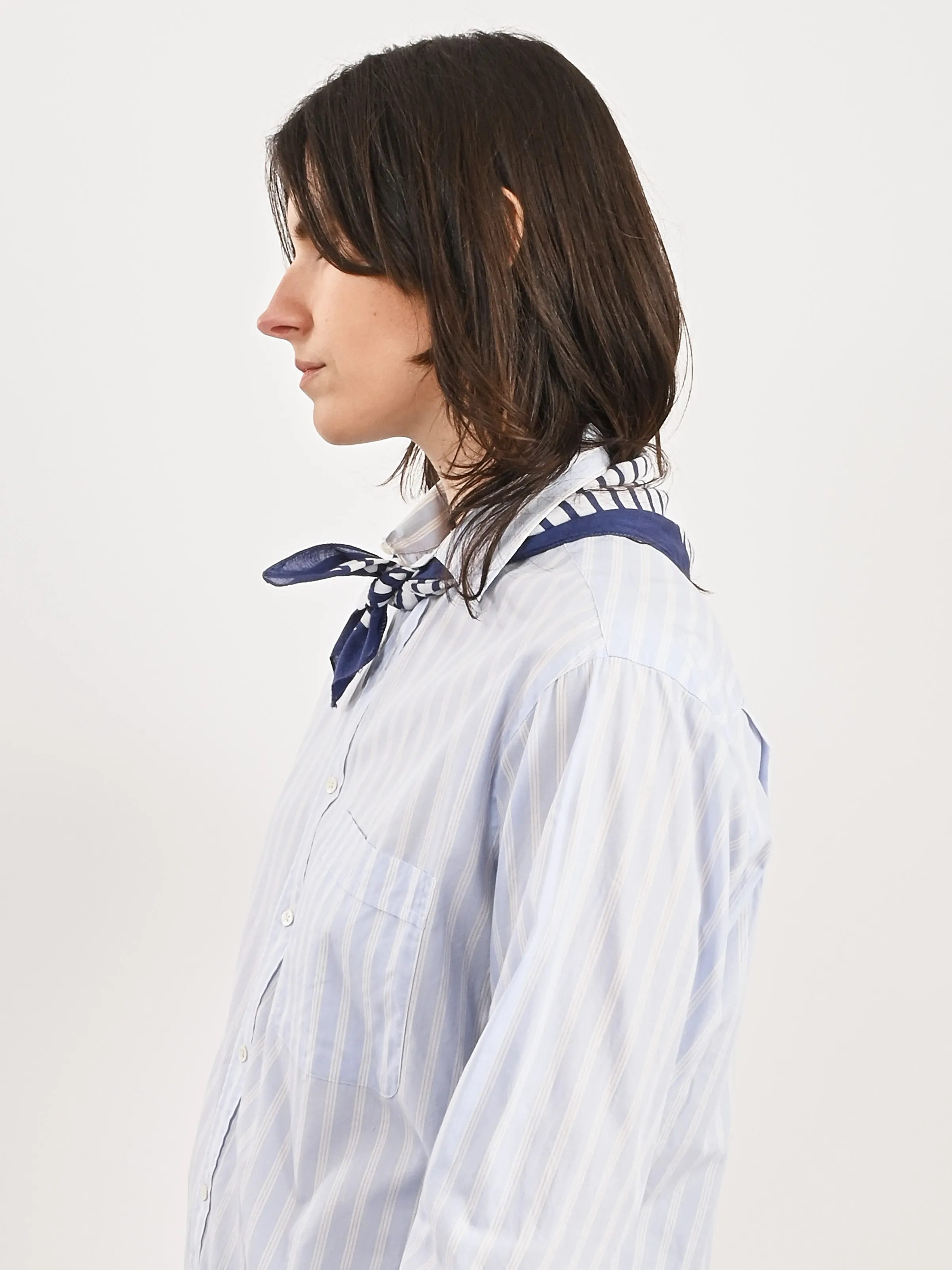 Little Striped Blue/White Scarf sold by Frances May Houseline