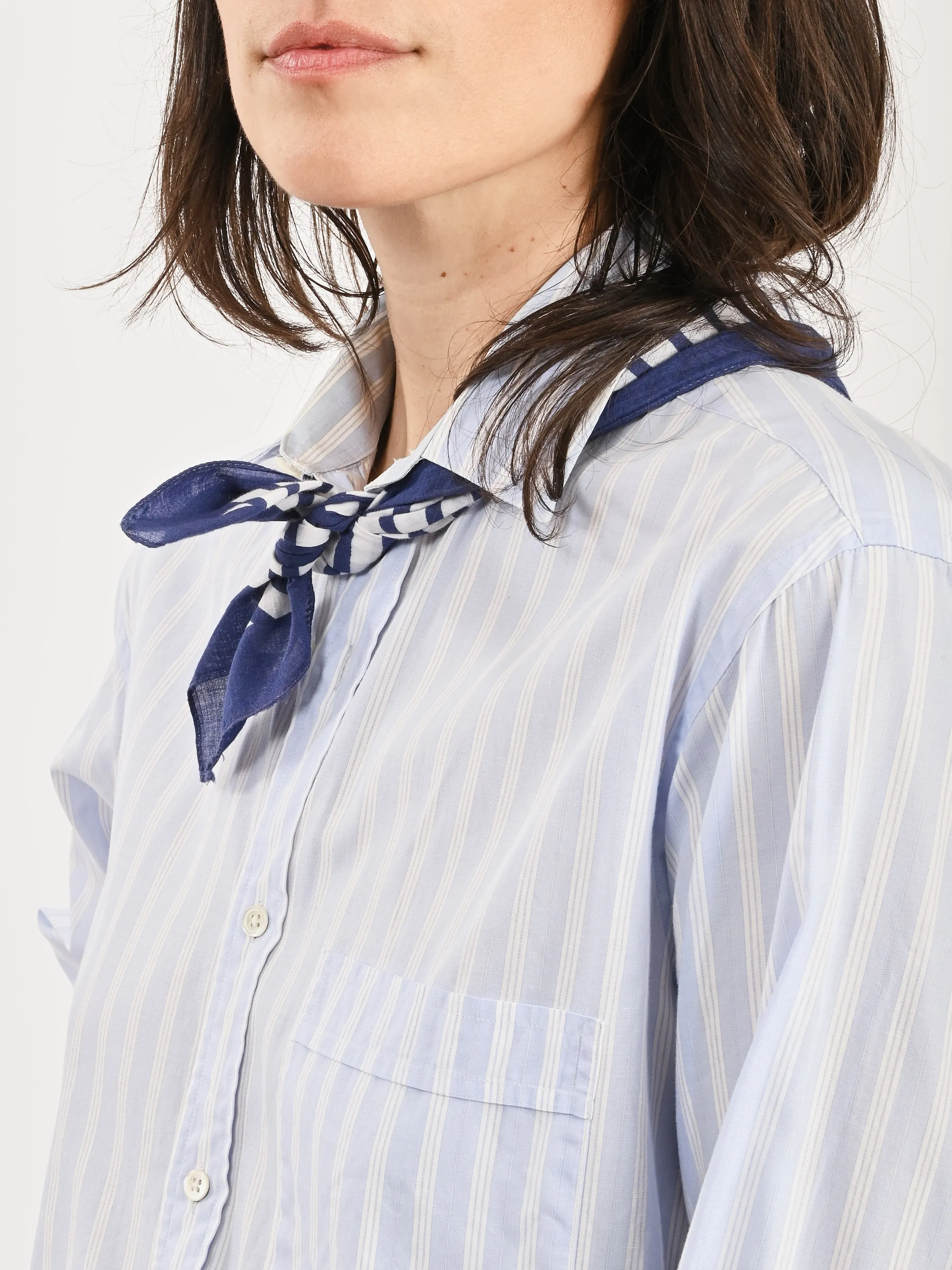 Little Striped Blue/White Scarf sold by Frances May Houseline product image thumbnail 3