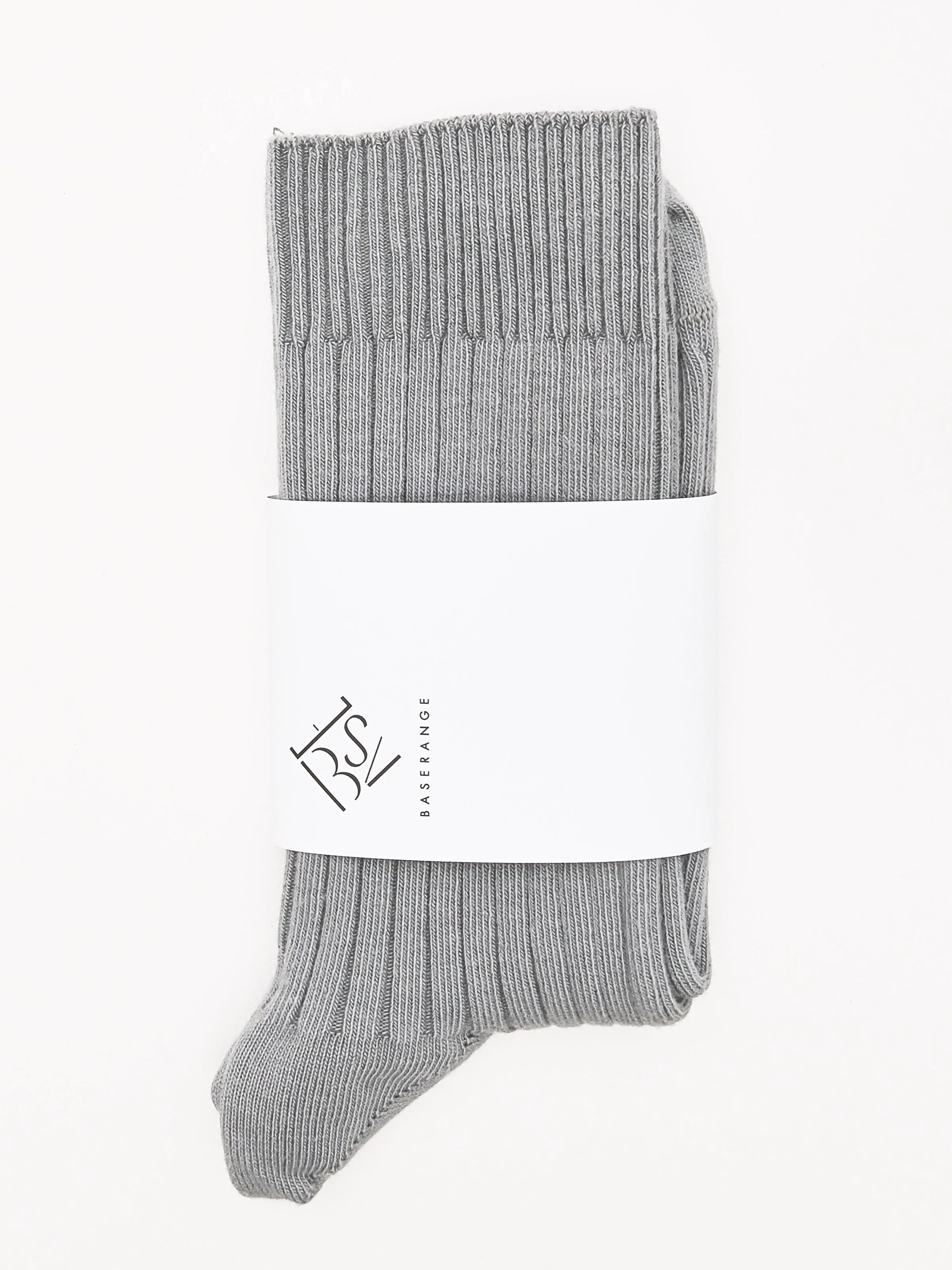 Simon Grey Rib Overankle Socks sold by Frances May Houseline product image thumbnail 2