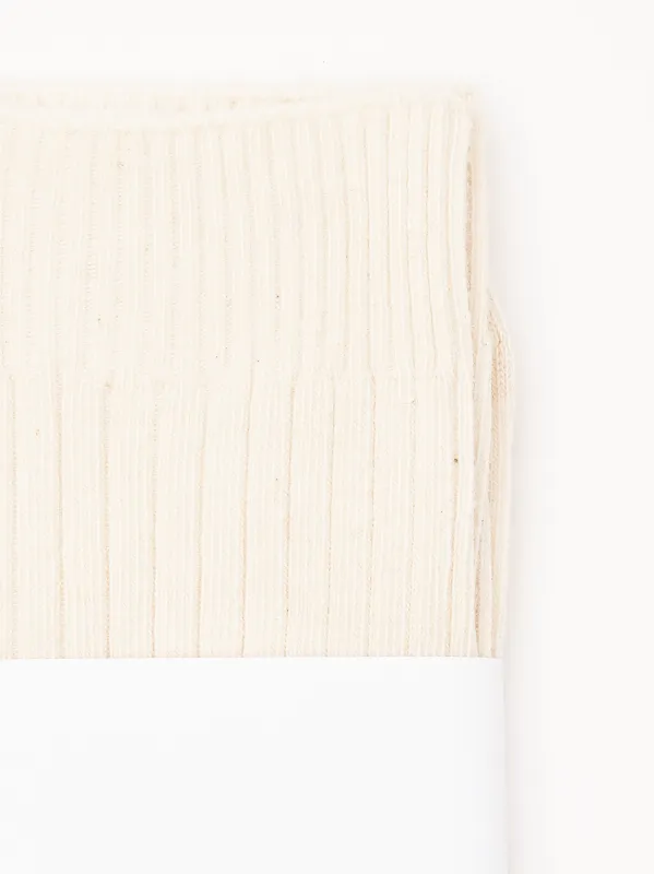 Undyed Rib Overankle Socks sold by Frances May Houseline