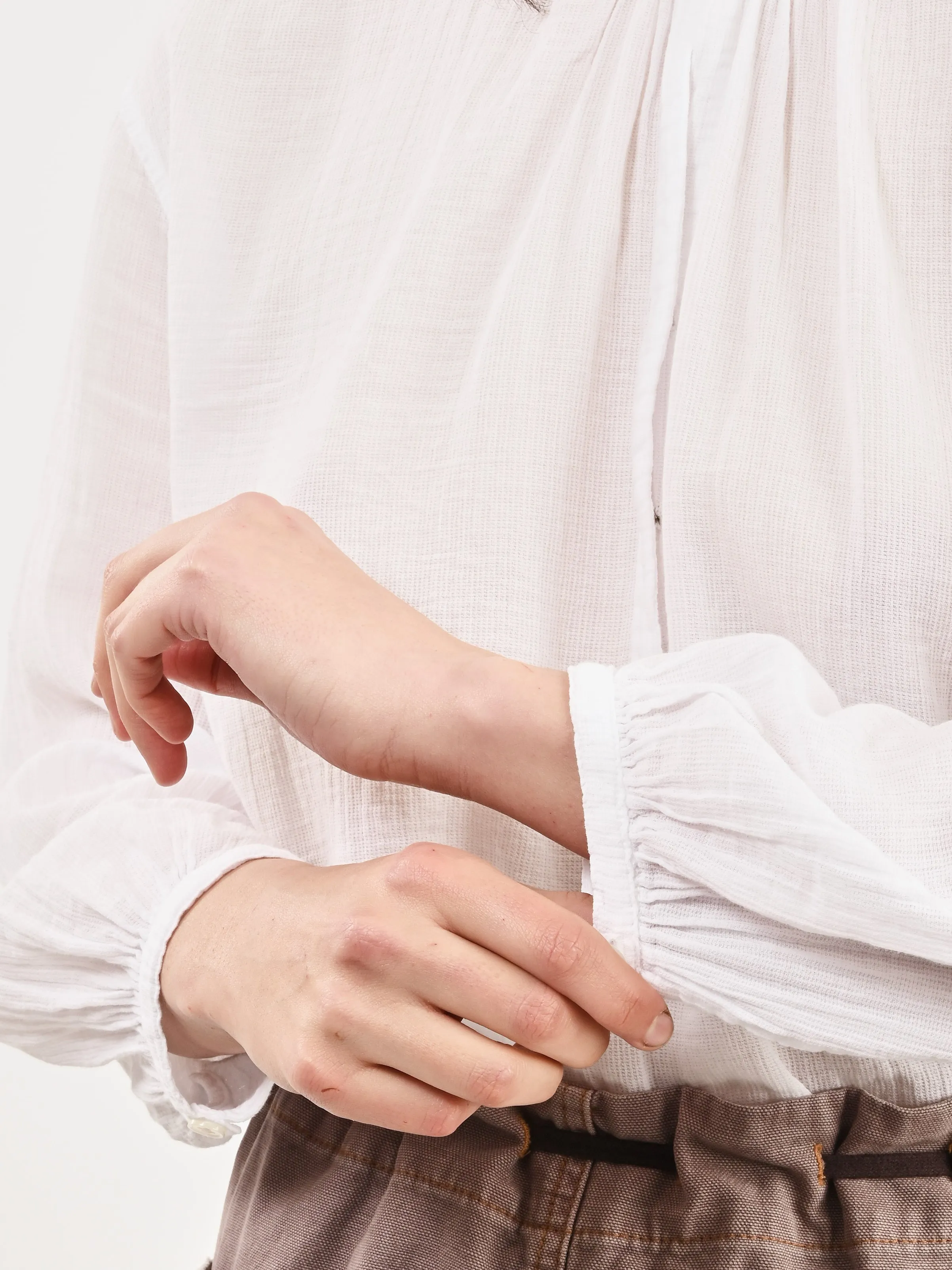 Optic White Poet Blouse sold by Frances May Houseline product image thumbnail 5