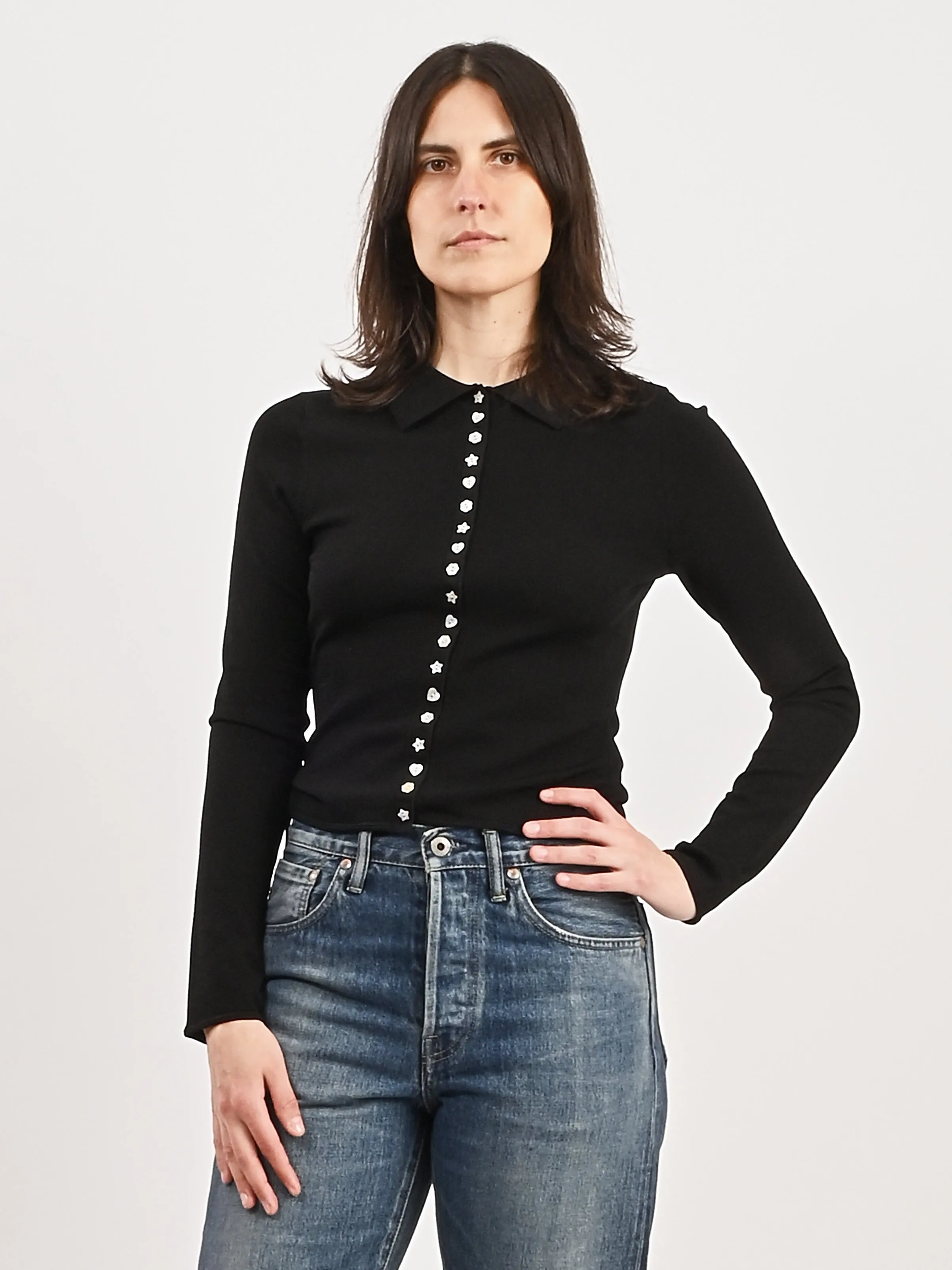 Black Fiction Cardigan sold by Frances May Houseline product image thumbnail 2