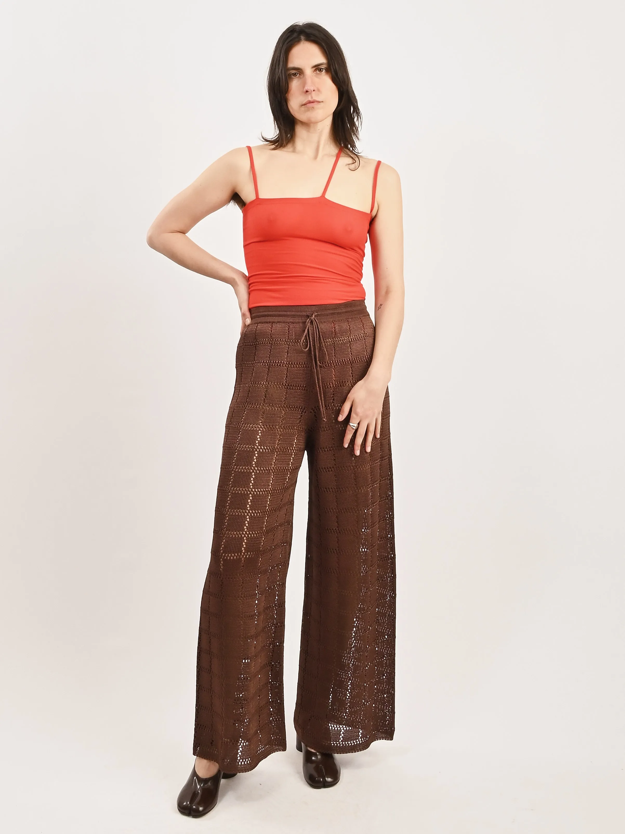 Chocolate Patchwork Pants sold by Frances May Houseline