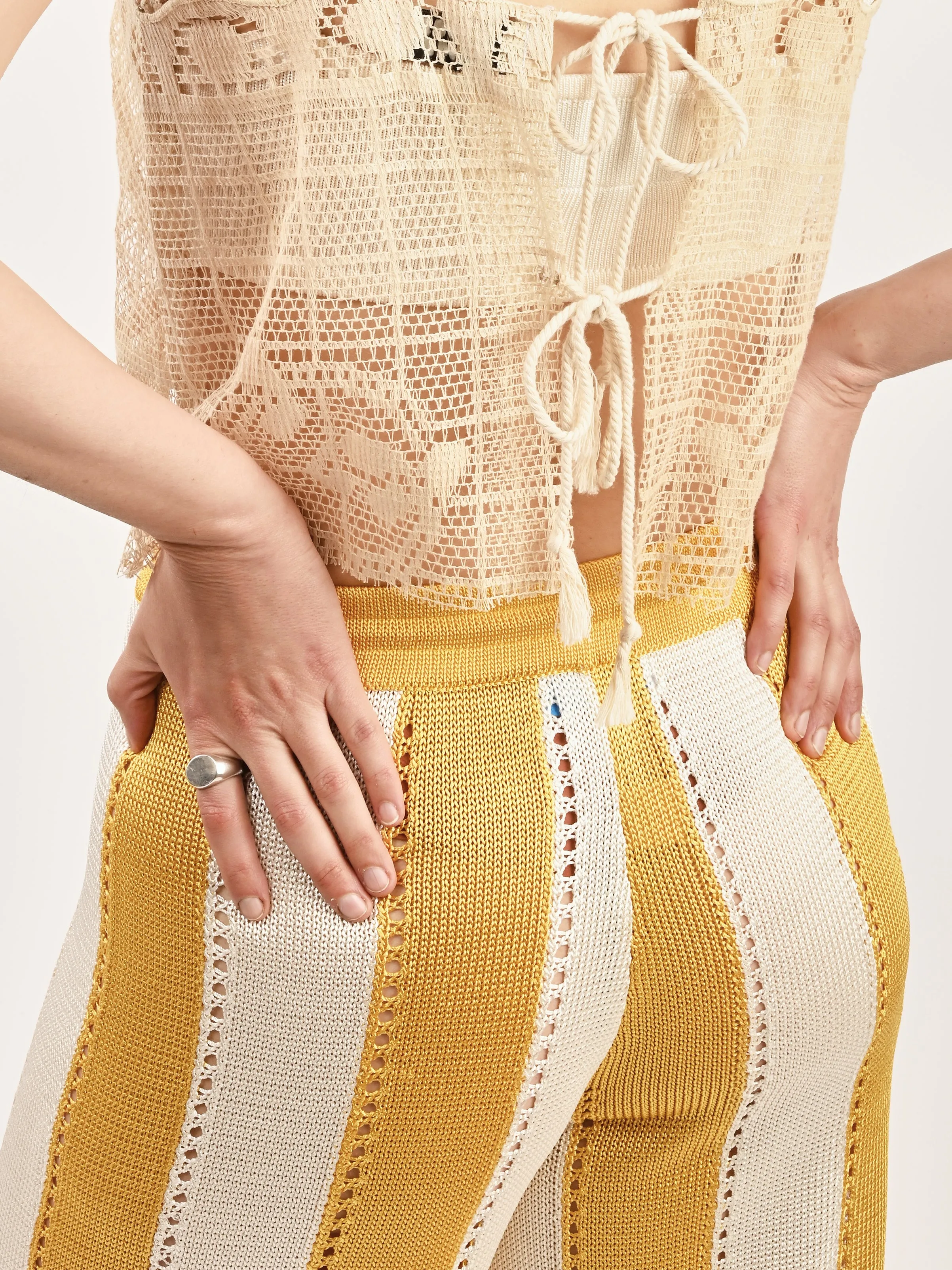 Marigold Stripe Cabana Pants sold by Frances May Houseline product image thumbnail 4