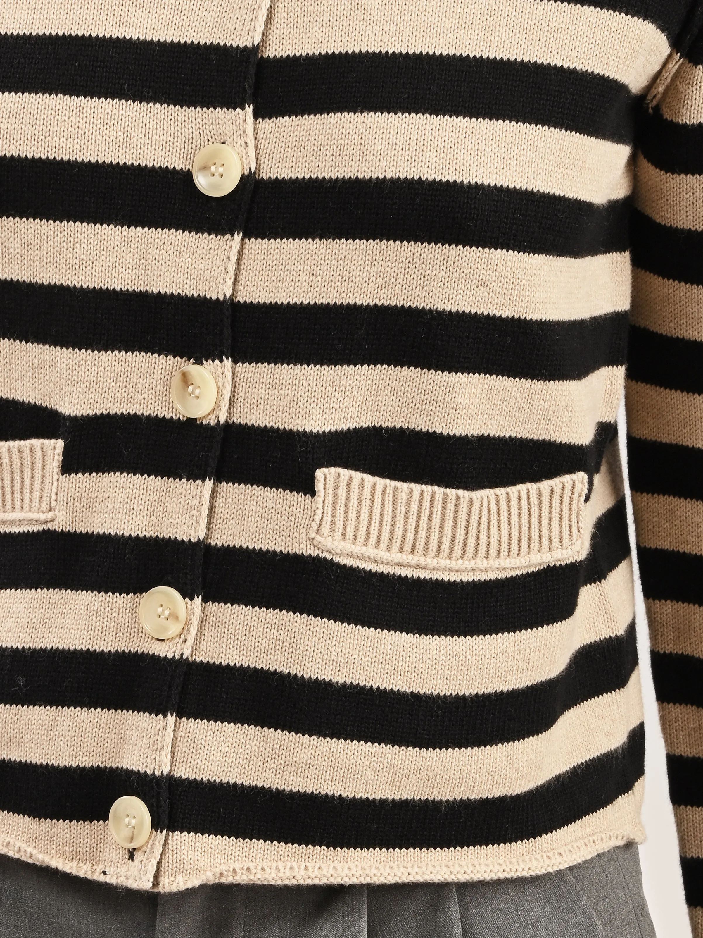 Black Stripe Ferris Cardigan sold by Frances May Houseline product image thumbnail 4