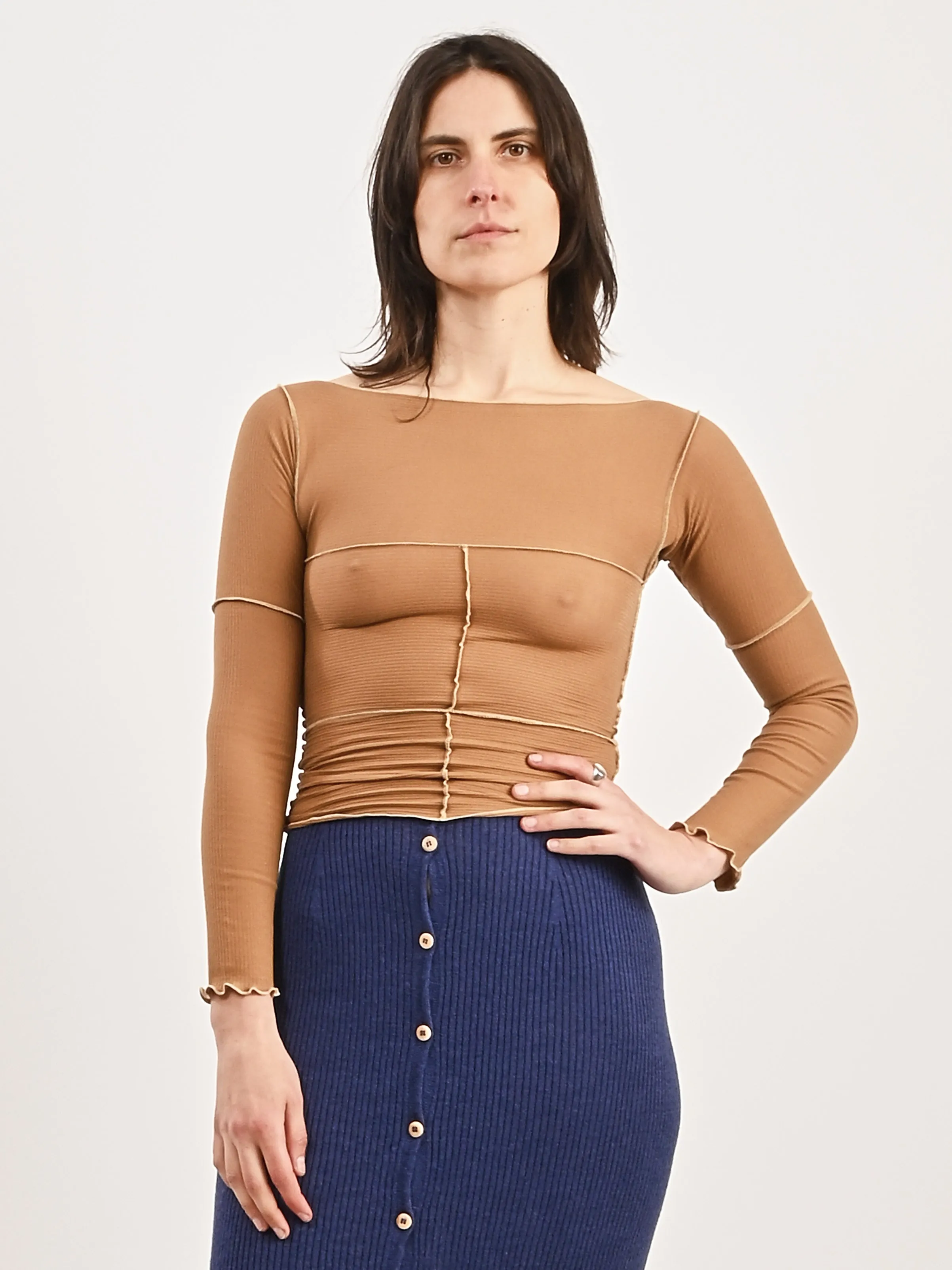 Alamillo Brown Cinder L/S Tee sold by Frances May Houseline product image thumbnail 2