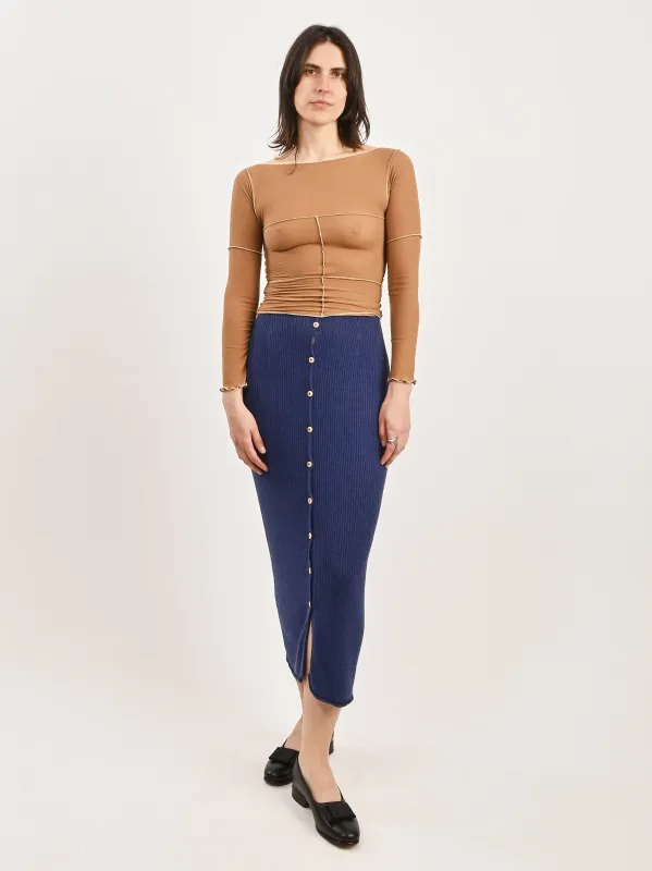 Mez Blue Drip Skirt made by Baserange