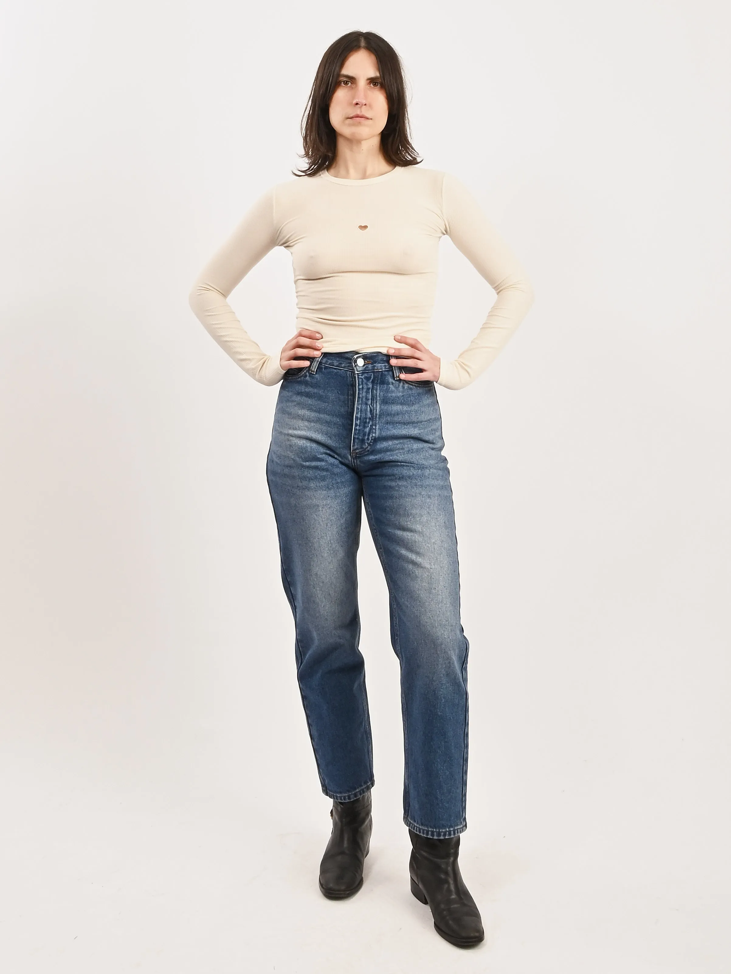 Undyed Heart L/S Tee sold by Frances May Houseline