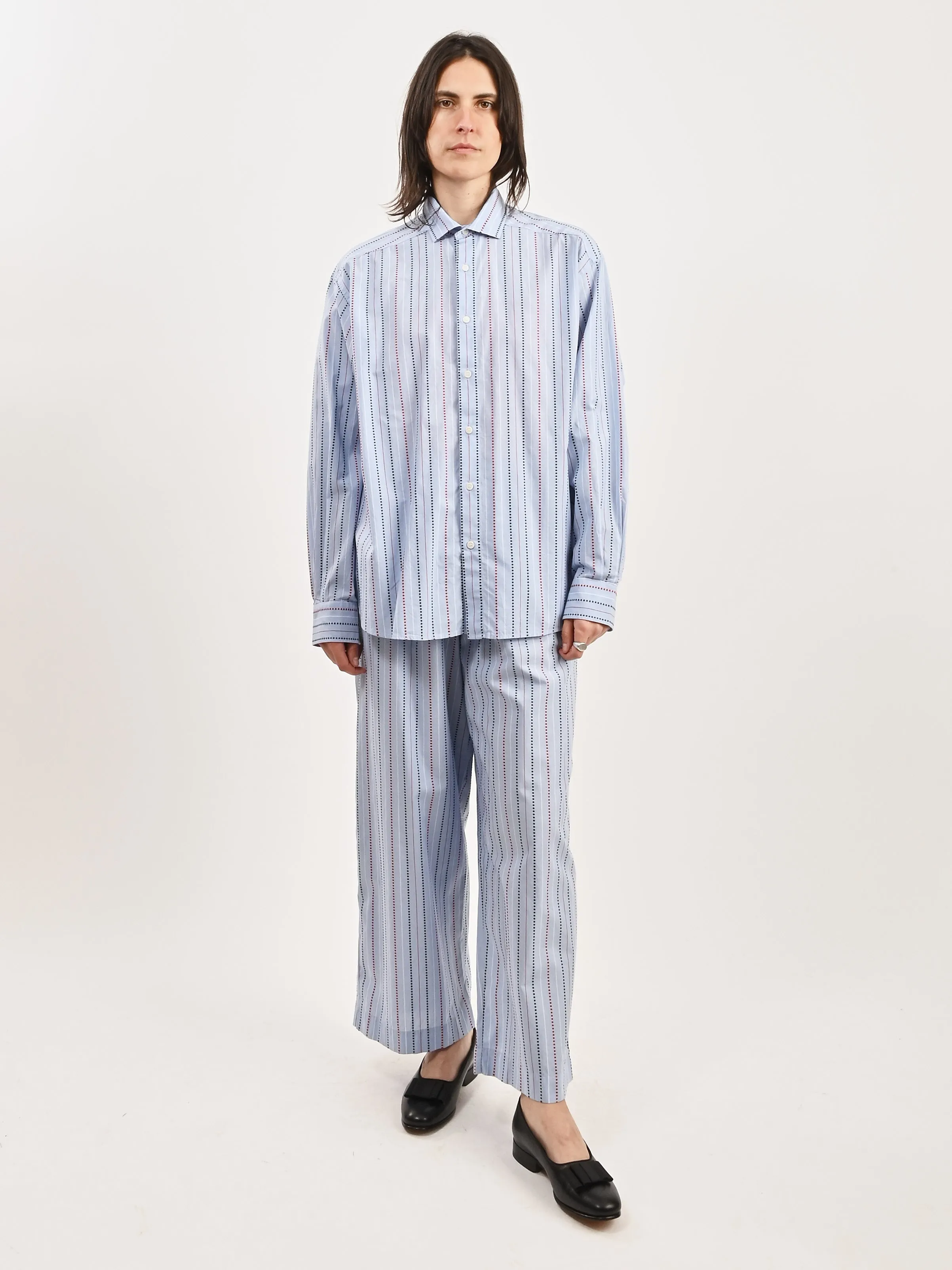 Matrix Stripe Claude Shirt sold by Frances May Houseline