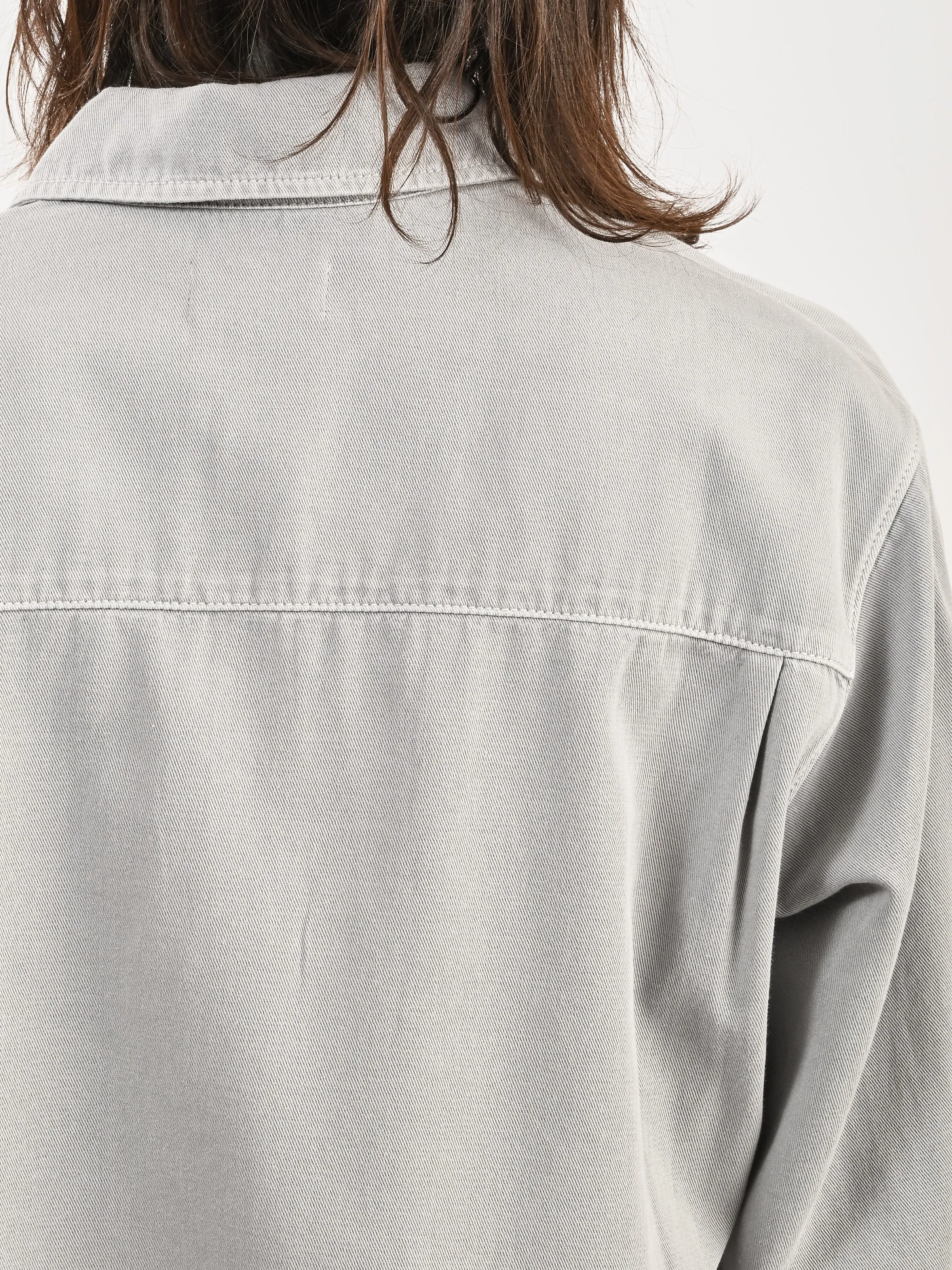 Snowy Blue Grey Relaxed Shirt sold by Frances May Houseline product image thumbnail 4
