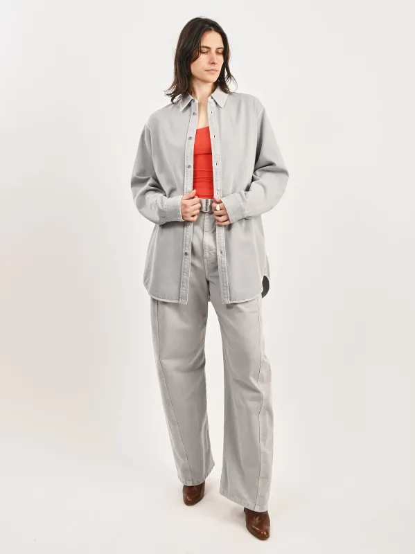 Snowy Blue Grey Relaxed Shirt sold by Frances May Houseline