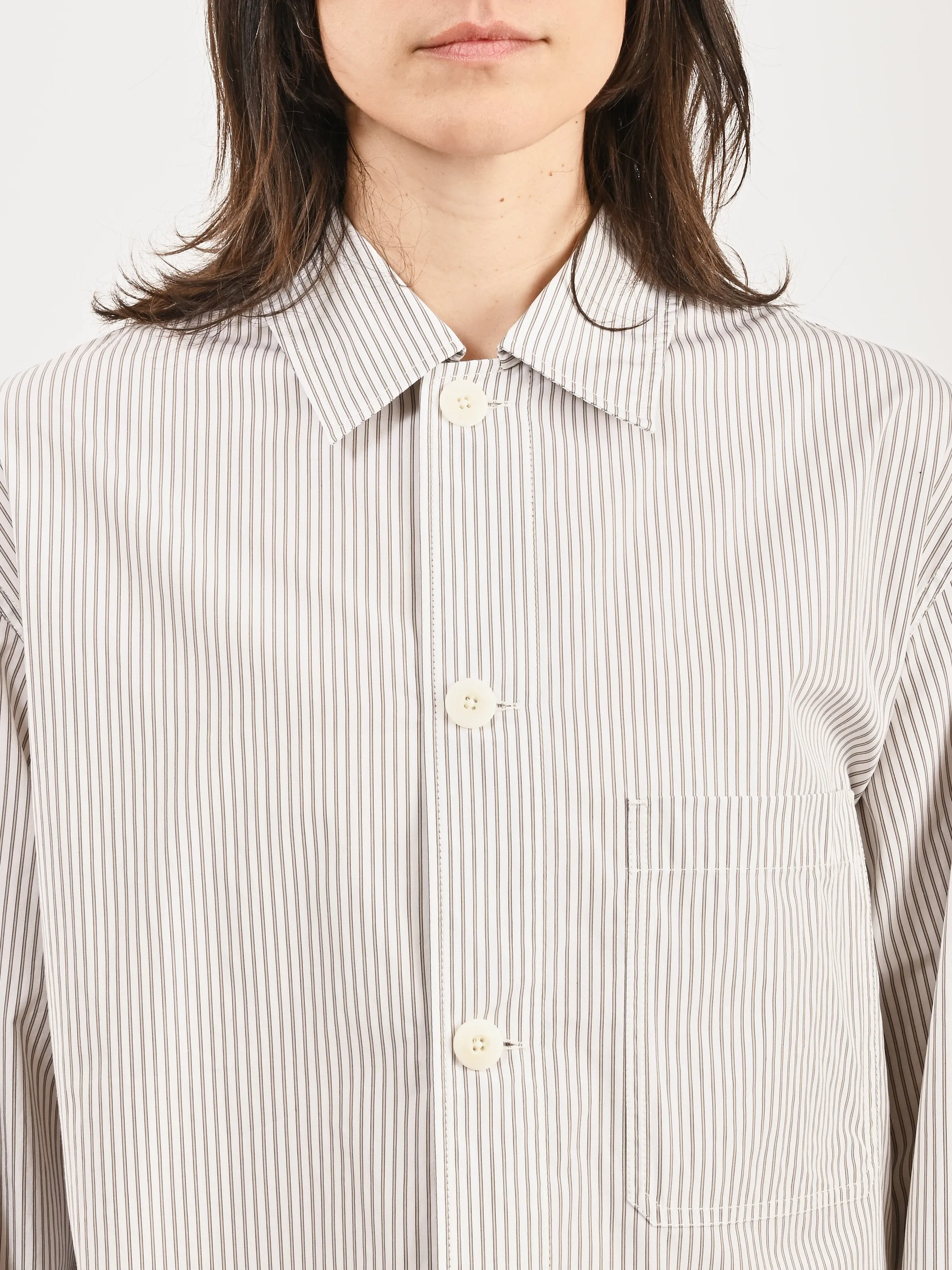 Creamy White/Taupe/Black Pyjama Shirt sold by Frances May Houseline product image thumbnail 3