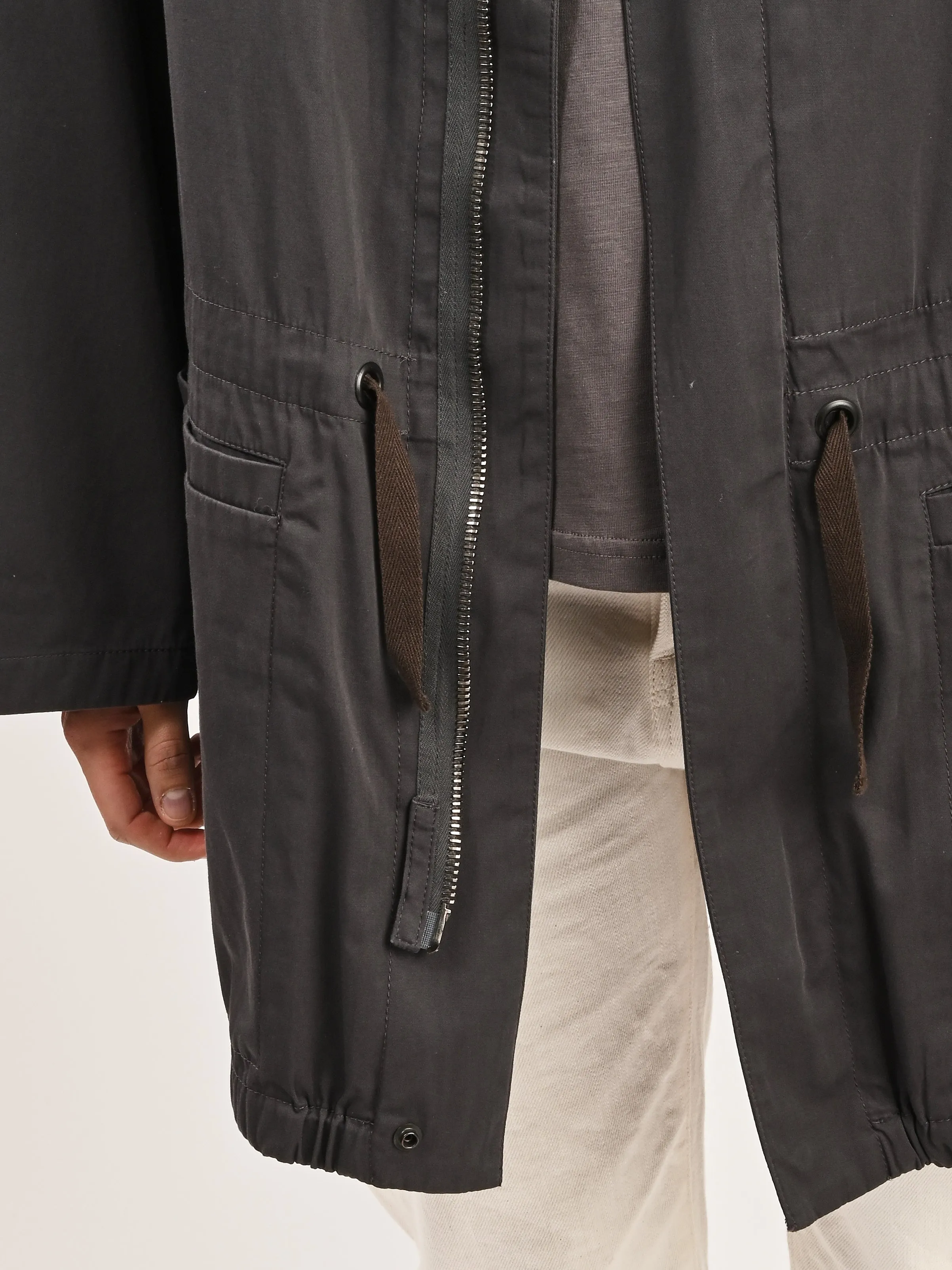 Charcoal Zipped Parka sold by Frances May Houseline product image thumbnail 4