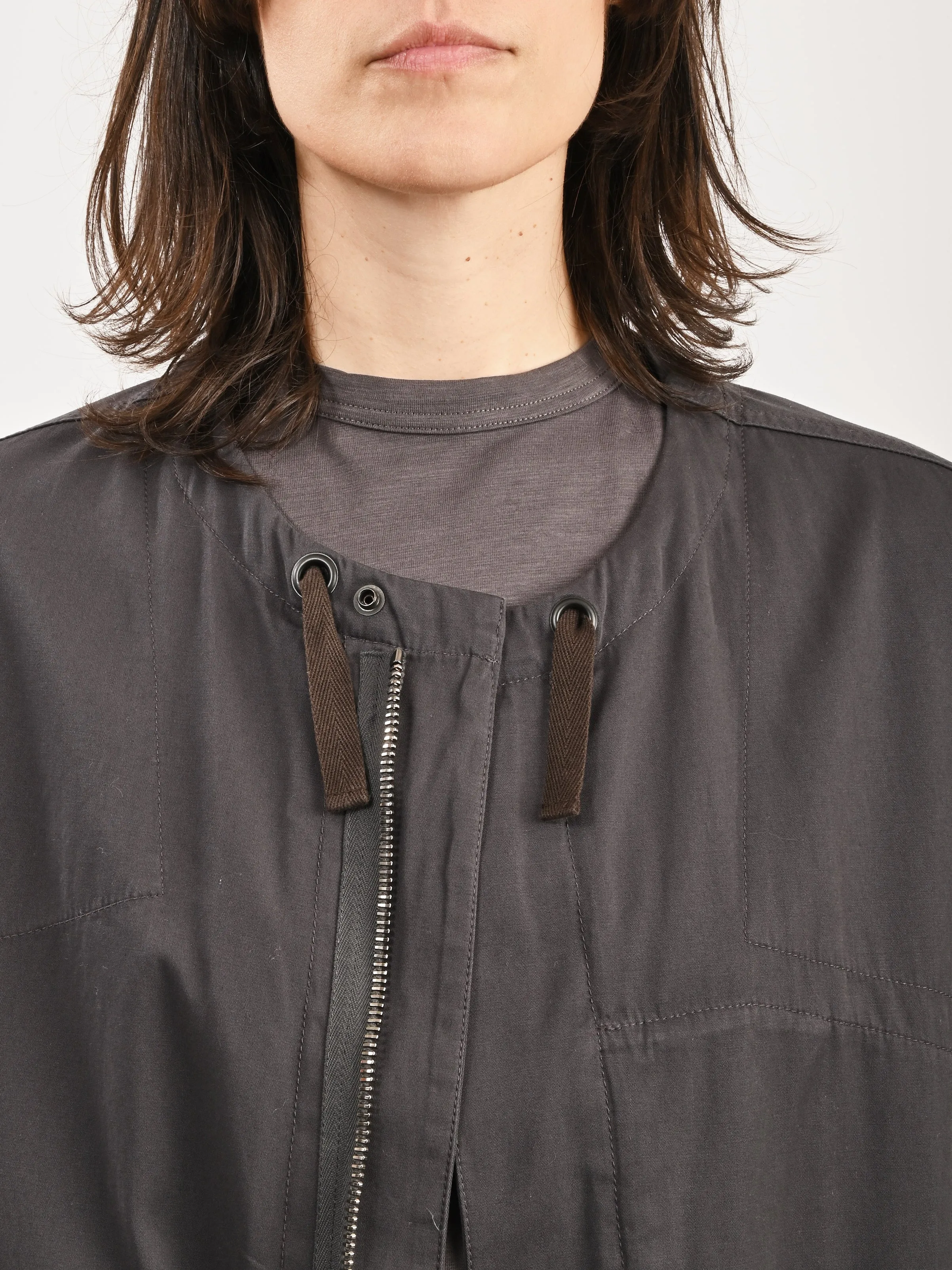 Charcoal Zipped Parka sold by Frances May Houseline product image thumbnail 3